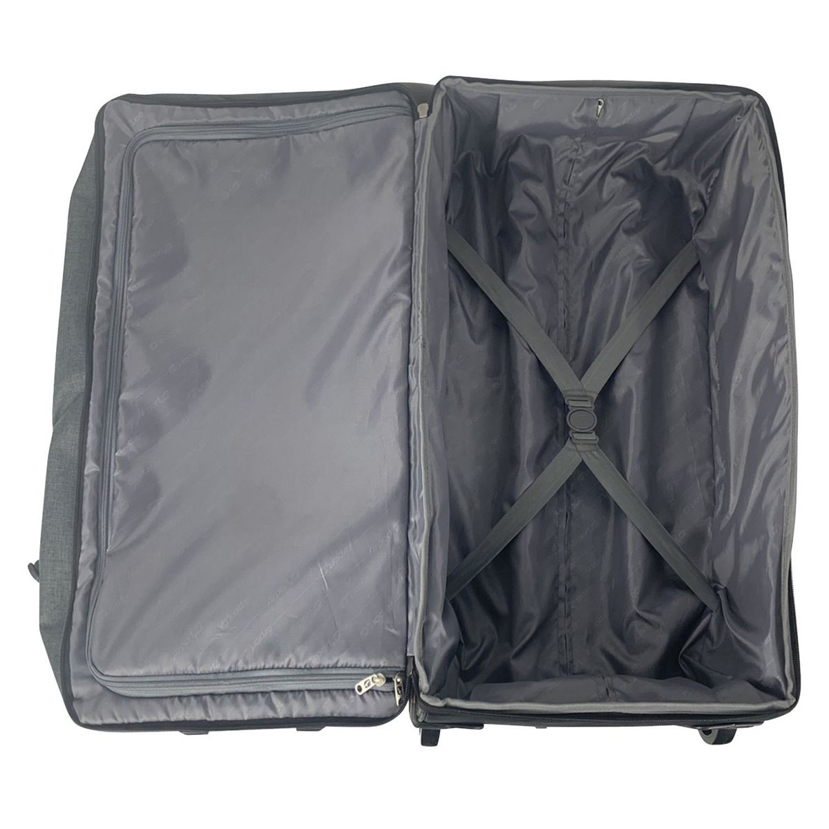 AIRPORT Grand Sac de voyage à roulettes gris 75x38x37cm - 90L