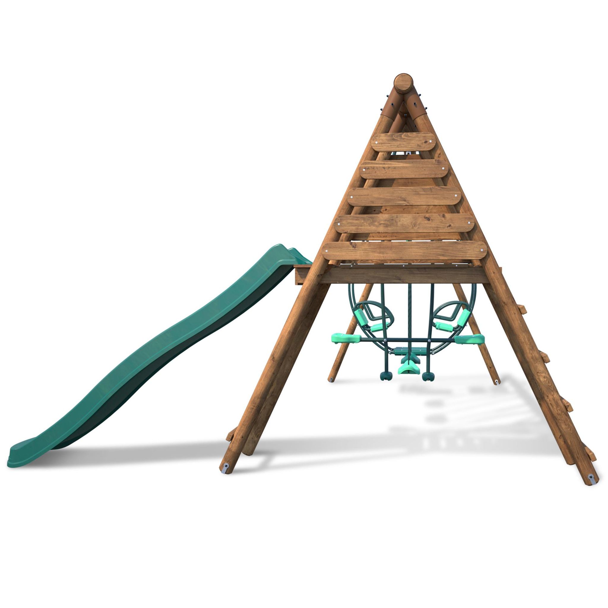 Voir la diapositive 5 : SOULET Portique balançoire avec toboggan - Bois - H2.22m - JACINTHE