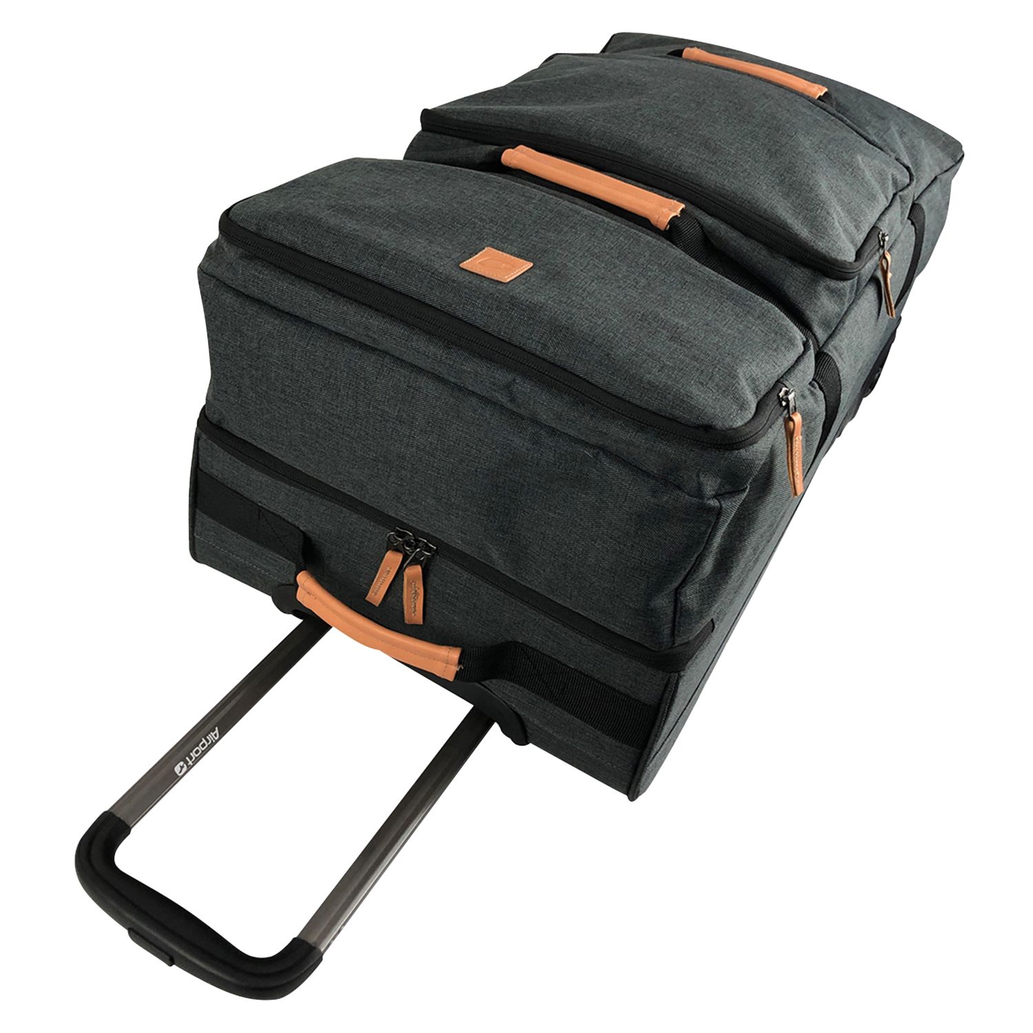 Voir la diapositive 6 : AIRPORT Sac de voyage à roulettes gris 65x35x37cm - 60L