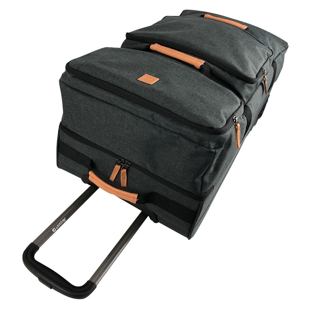 AIRPORT Sac de voyage à roulettes gris 65x35x37cm - 60L