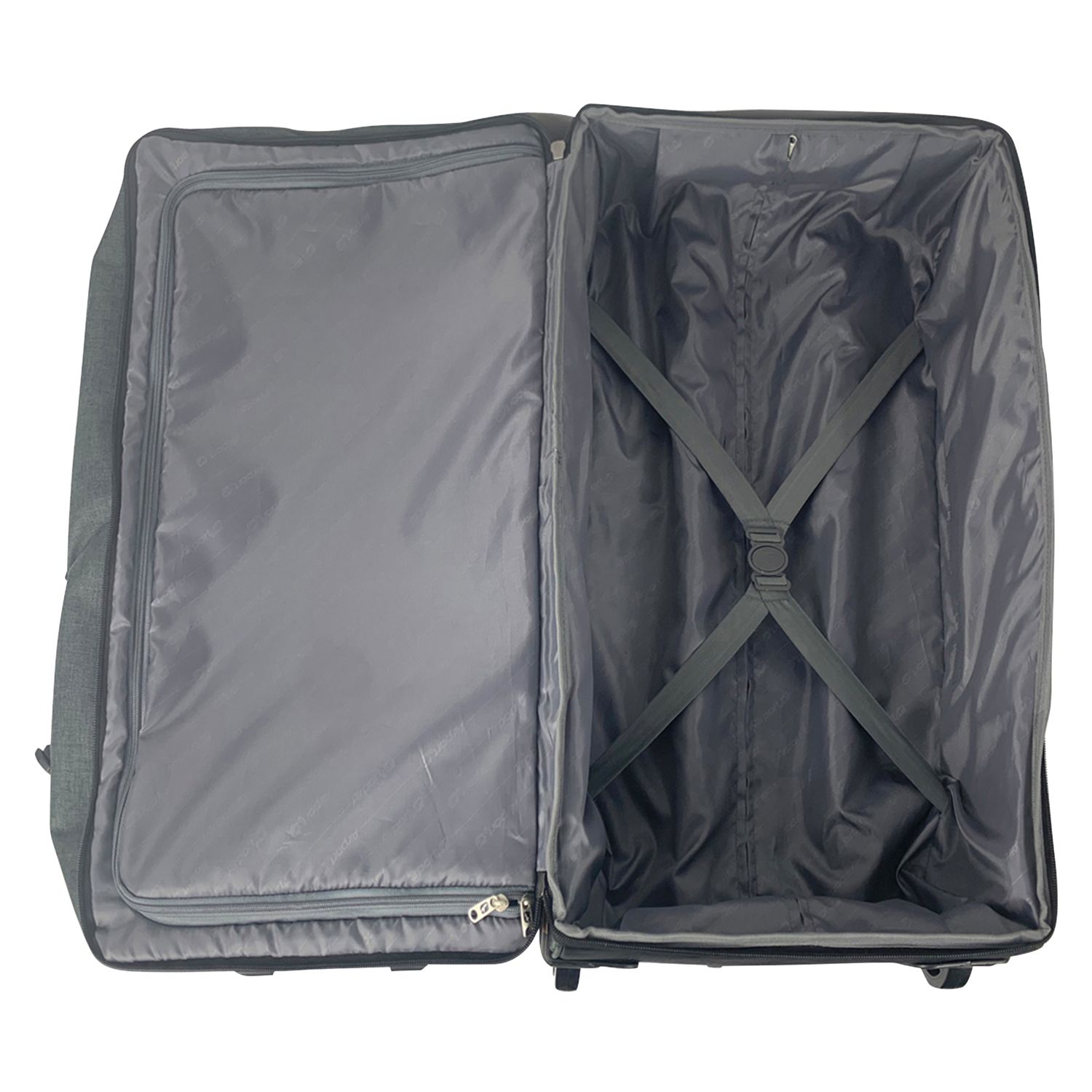 Voir la diapositive 7 : AIRPORT Sac de voyage à roulettes gris 65x35x37cm - 60L