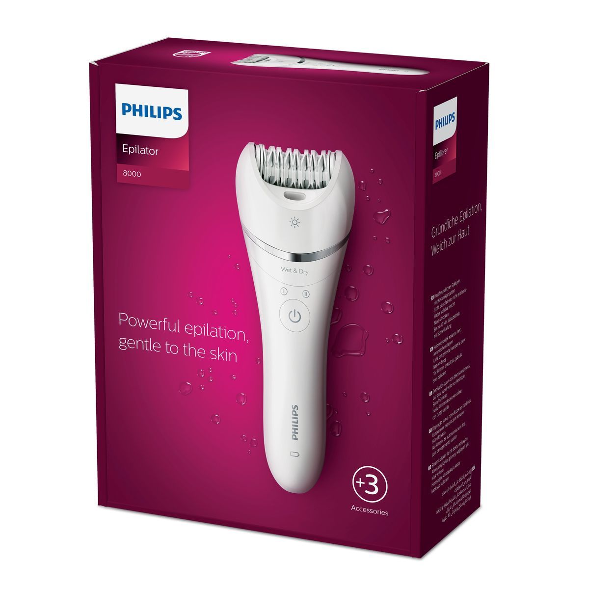 PHILIPS Épilateur électrique BRE700/00 - Blanc