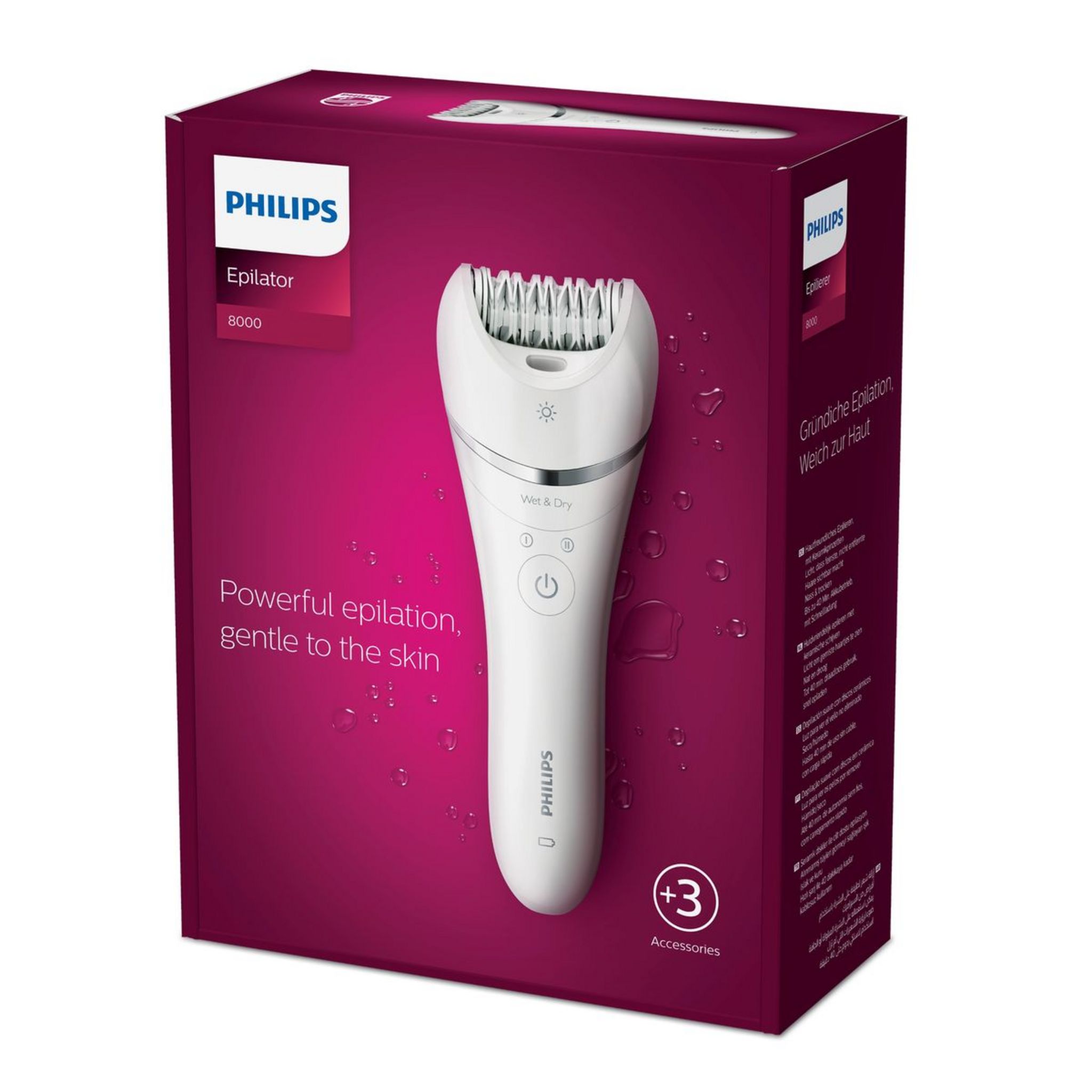 Voir la diapositive 3 : PHILIPS Épilateur électrique BRE700/00 - Blanc