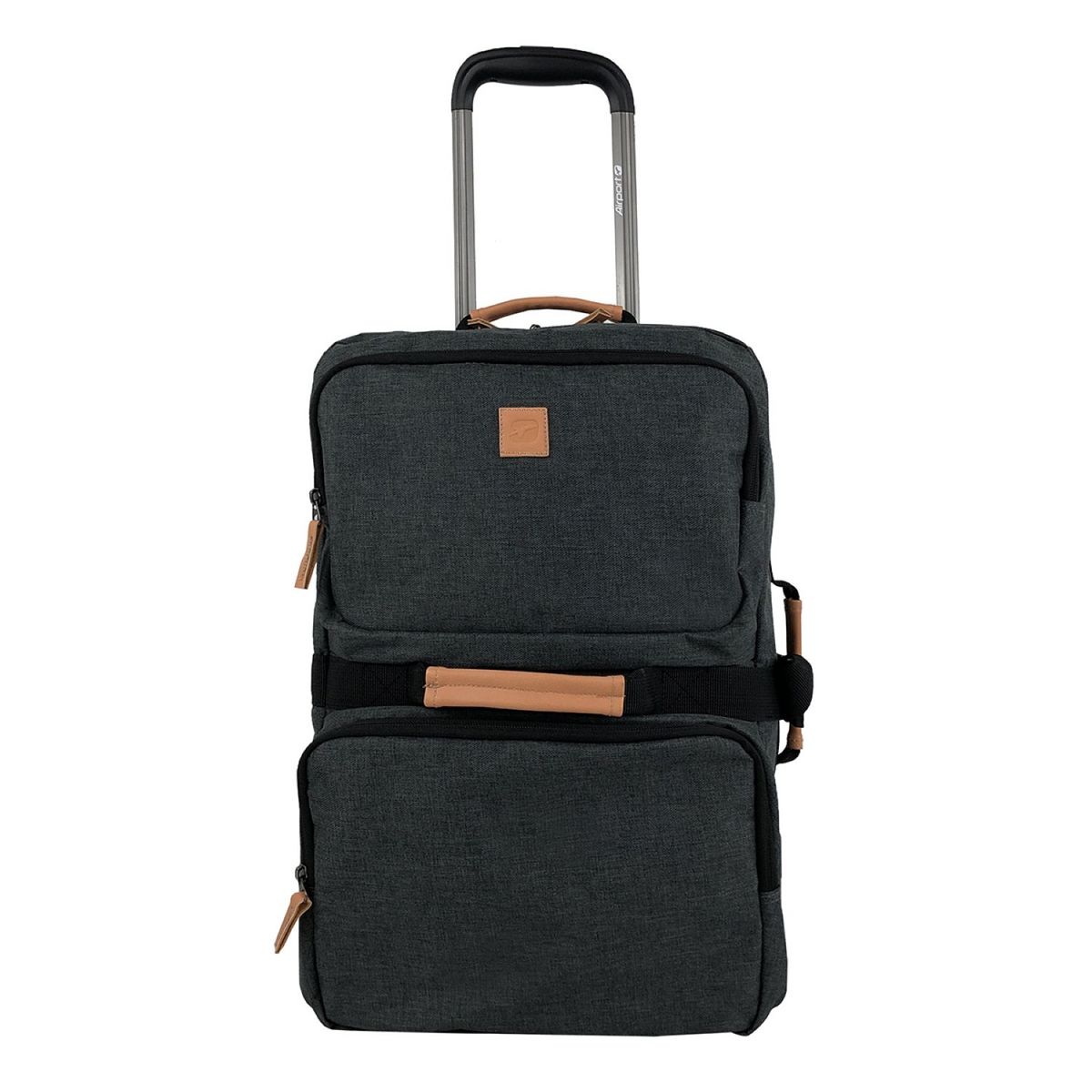 AIRPORT Sac de voyage à roulettes cabine gris 50x30x25cm - 30L
