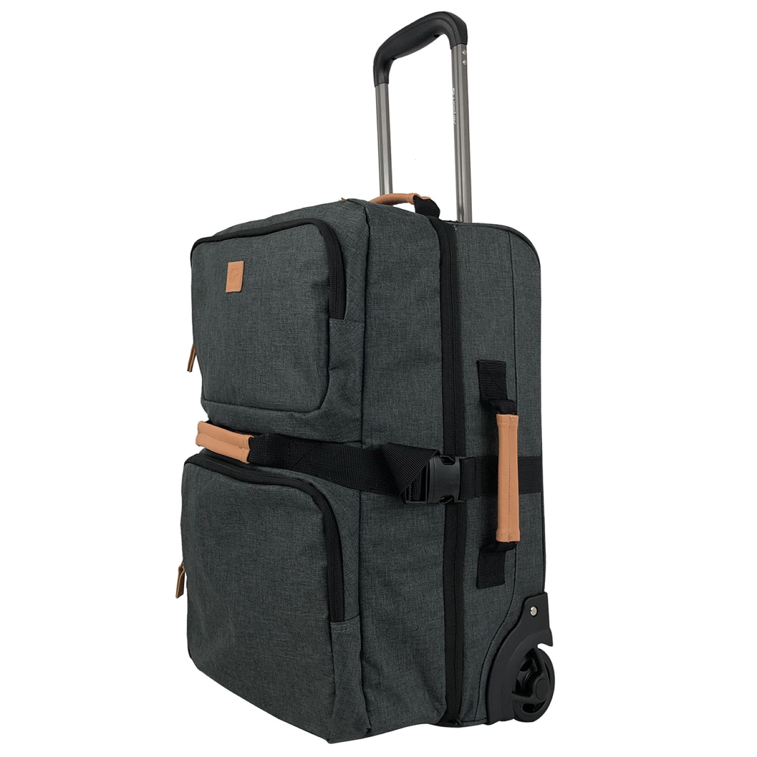 Voir la diapositive 3 : AIRPORT Sac de voyage à roulettes cabine gris 50x30x25cm - 30L