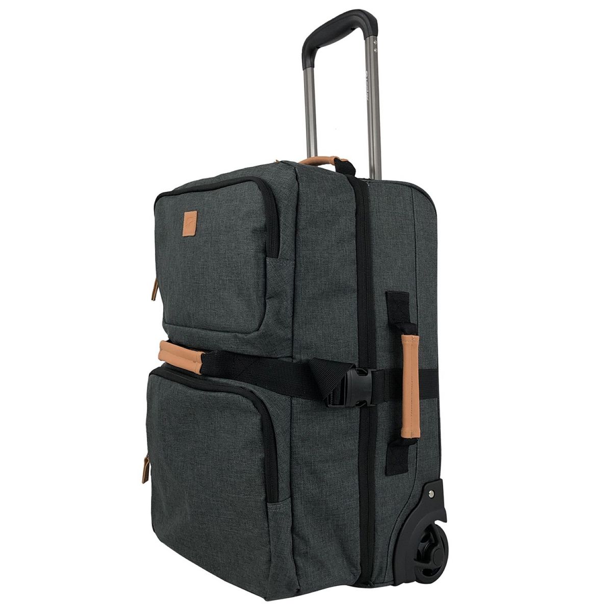 AIRPORT Sac de voyage à roulettes cabine gris 50x30x25cm - 30L