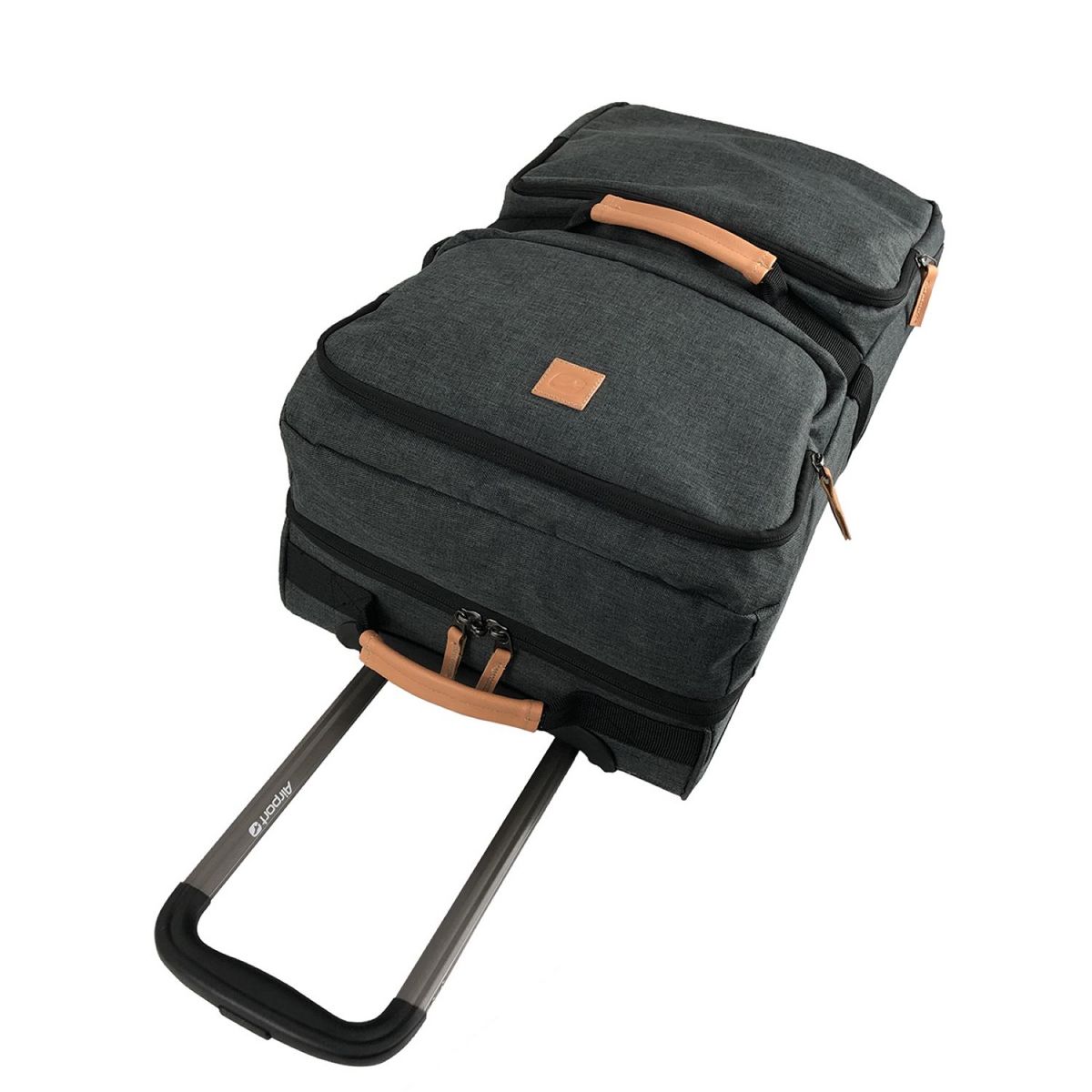 AIRPORT Sac de voyage à roulettes cabine gris 50x30x25cm - 30L