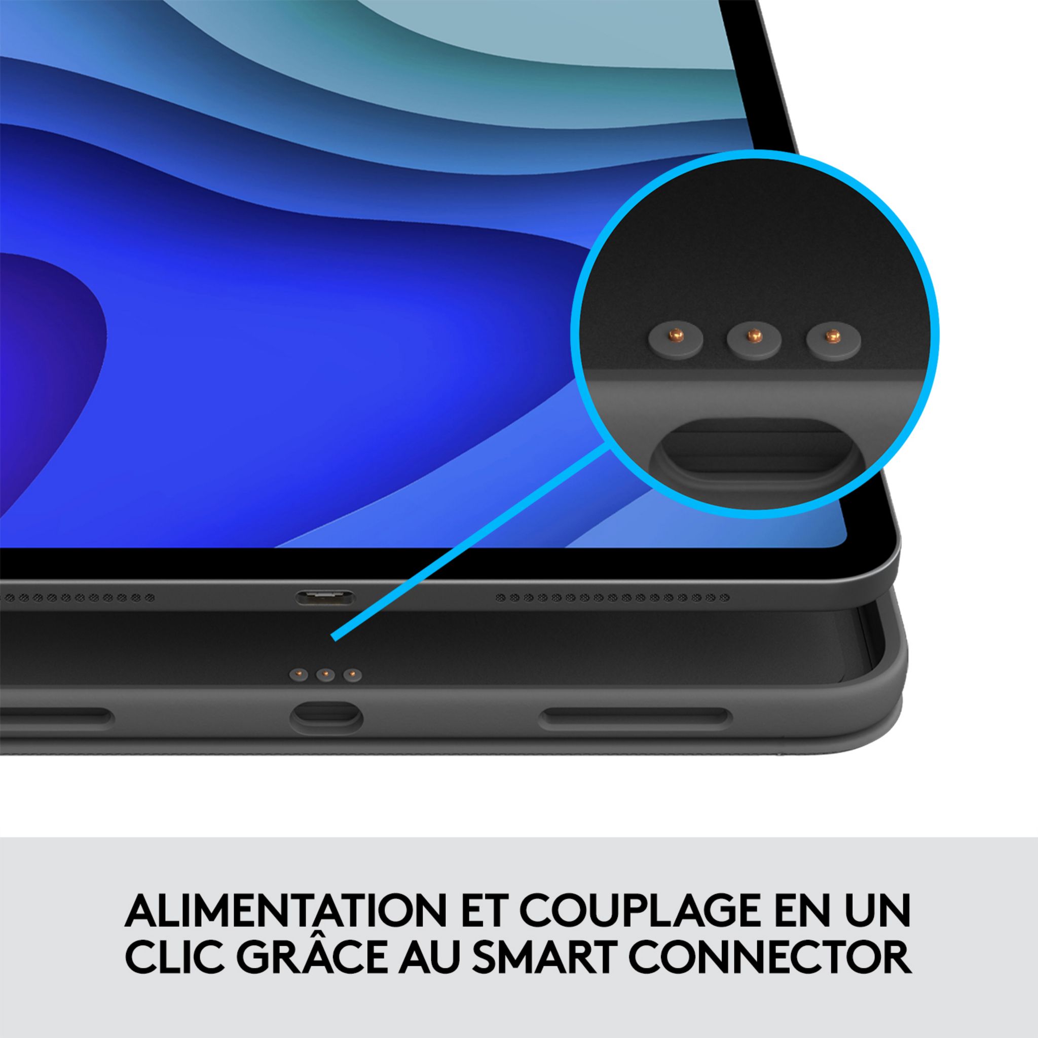 Voir la diapositive 3 : LOGITECH ÉTUI CLAVIER FOLIO TOUCH pour iPad Pro 11 pouces (1re, 2e et 3e générations) GRIS