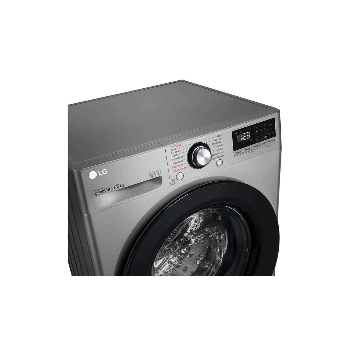 LG Lave linge hublot F84N15STS, 8 kg, 1400 T/min
