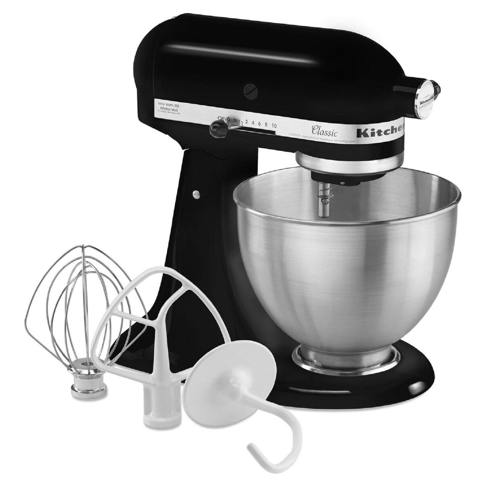 Voir la diapositive 3 : KITCHENAID Robot pâtissier 5K45SSEOB - Noir