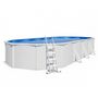 Voir la diapositive 2 : ALEO BY TRIGANO Piscine ovale métal hors sol 9,40x4,85 x 1,32 m SAPHIR - Blanc