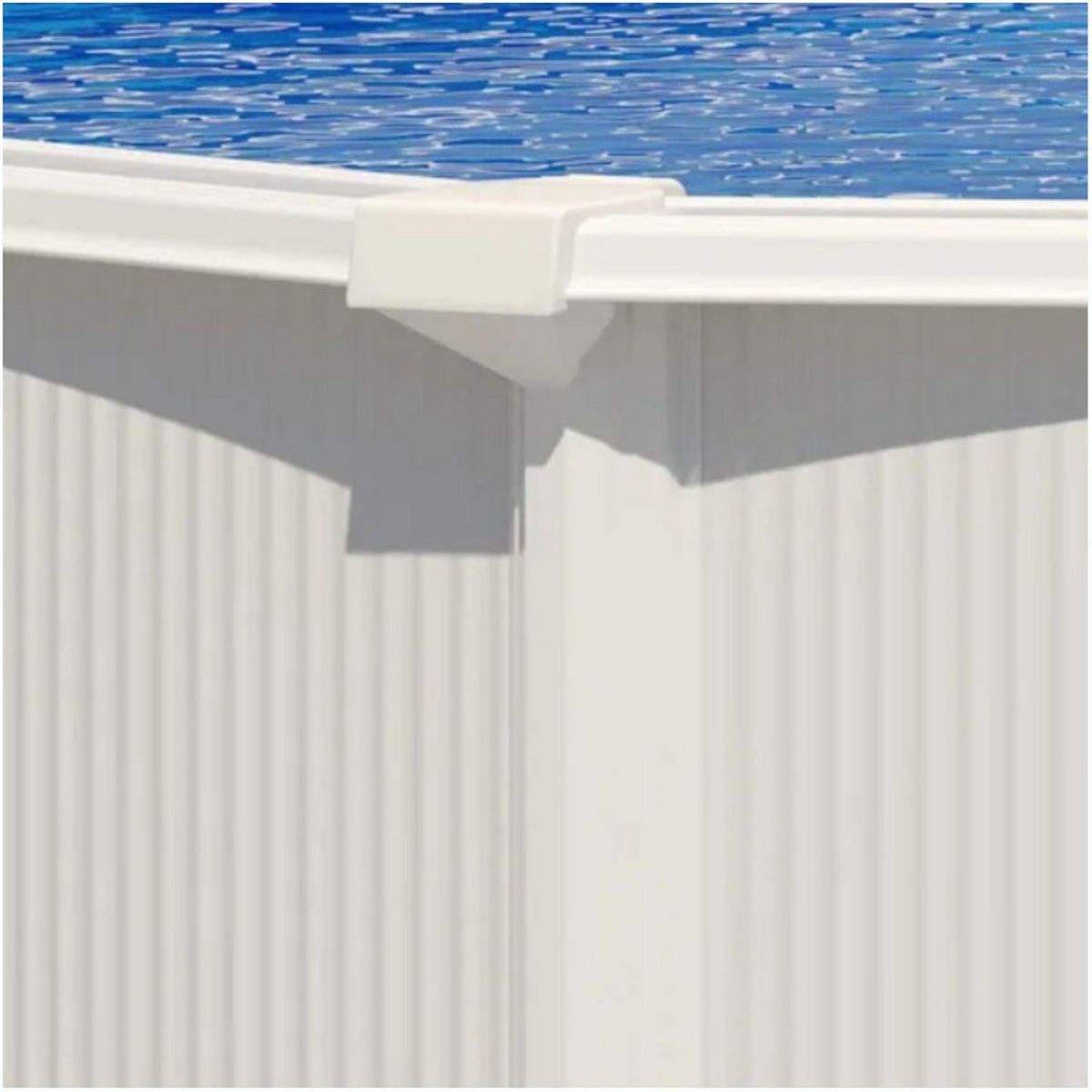 ALEO BY TRIGANO Piscine ovale métal hors sol 9,40x4,85 x 1,32 m SAPHIR - Blanc