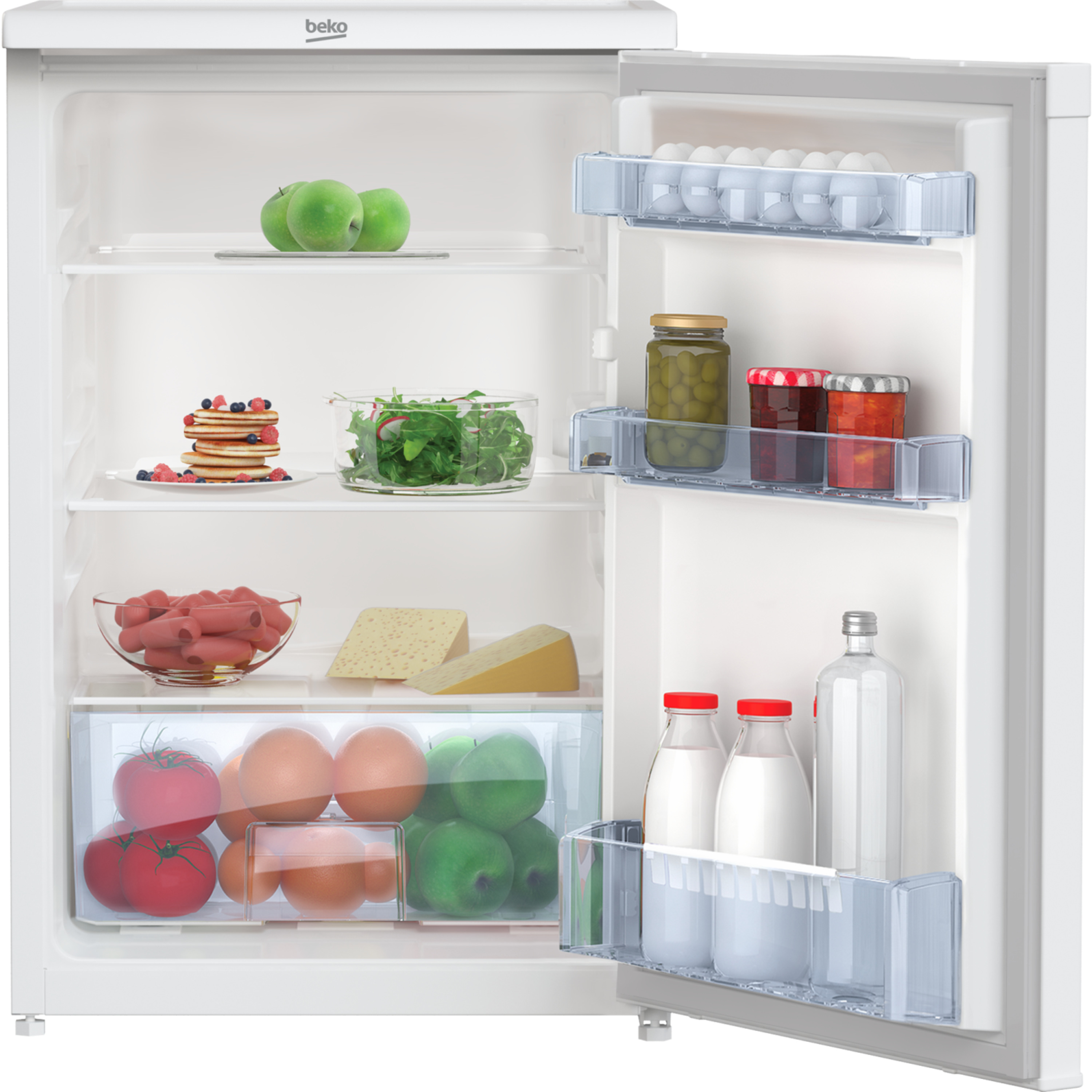 Voir la diapositive 2 : BEKO Réfrigérateur table top TSE1403FN, 128 L, Froid statique