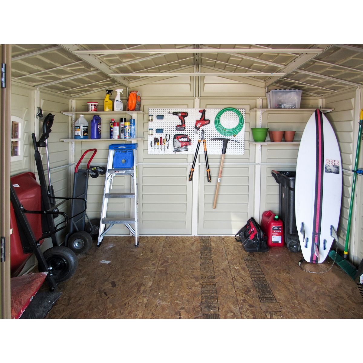 DURAMAX Abri de jardin PVC - 9,79m² - WOODSTYLE PREMIUM