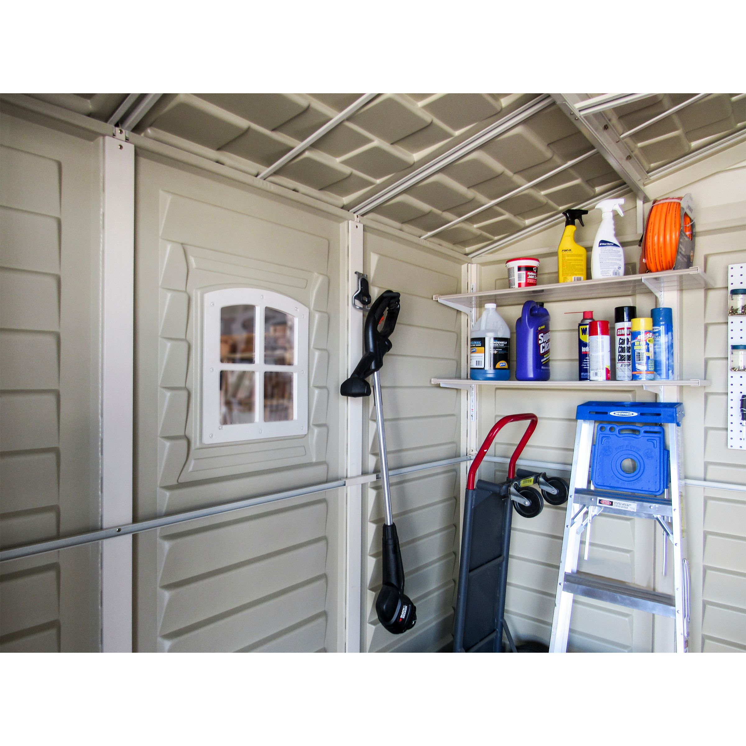 Voir la diapositive 4 : DURAMAX Abri de jardin PVC - 9,79m² - WOODSTYLE PREMIUM
