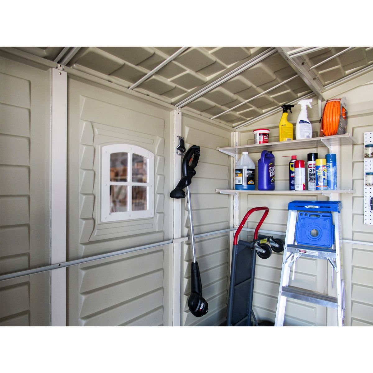 DURAMAX Abri de jardin PVC - 9,79m² - WOODSTYLE PREMIUM