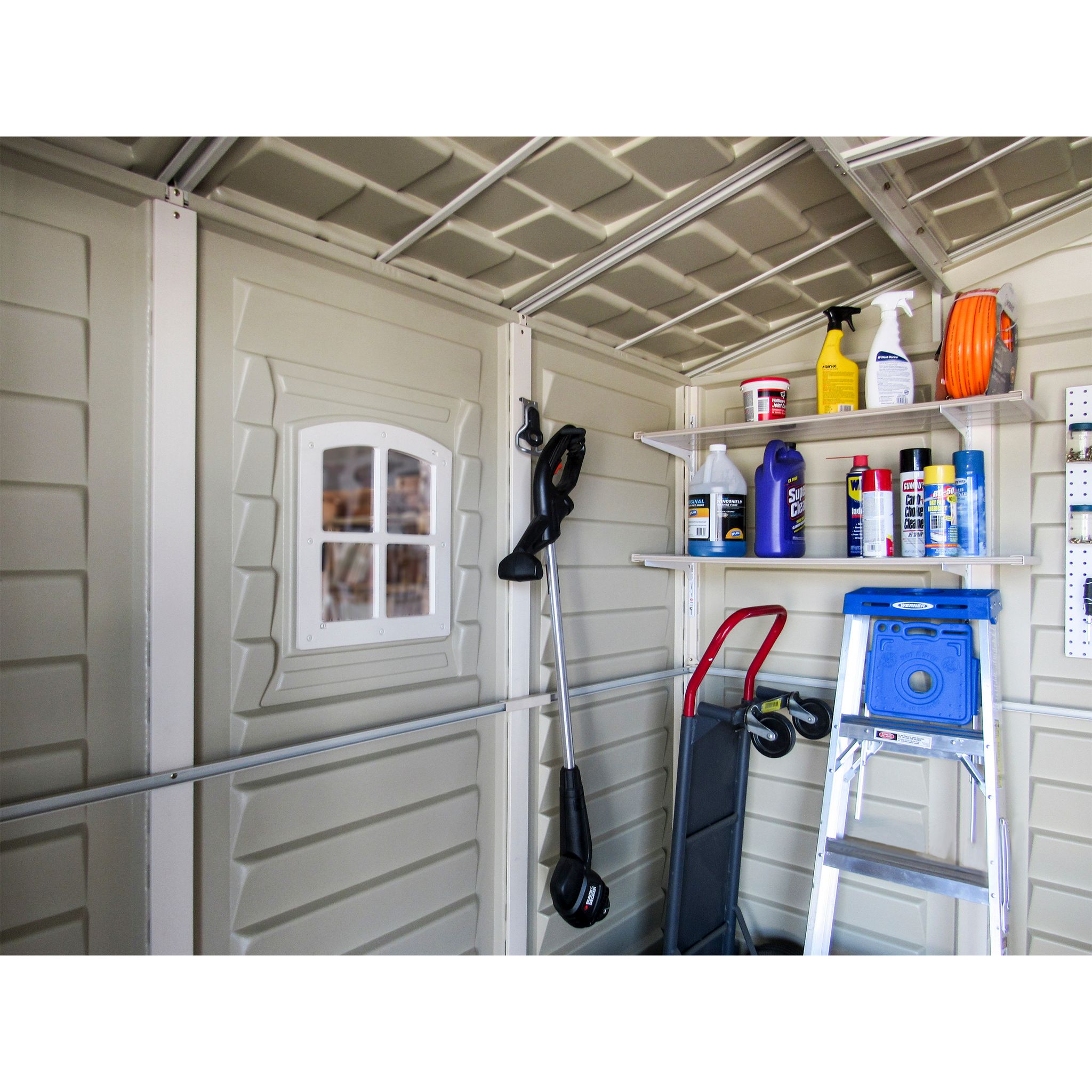 Voir la diapositive 4 : DURAMAX Abri de jardin PVC - 9,79m² - WOODSTYLE PREMIUM