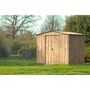 Voir la diapositive 3 : DURAMAX Abri de jardin métal - Imitation bois - 4,75m²