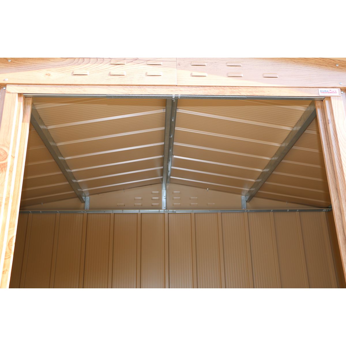 DURAMAX Abri de jardin métal - Imitation bois - 4,75m²