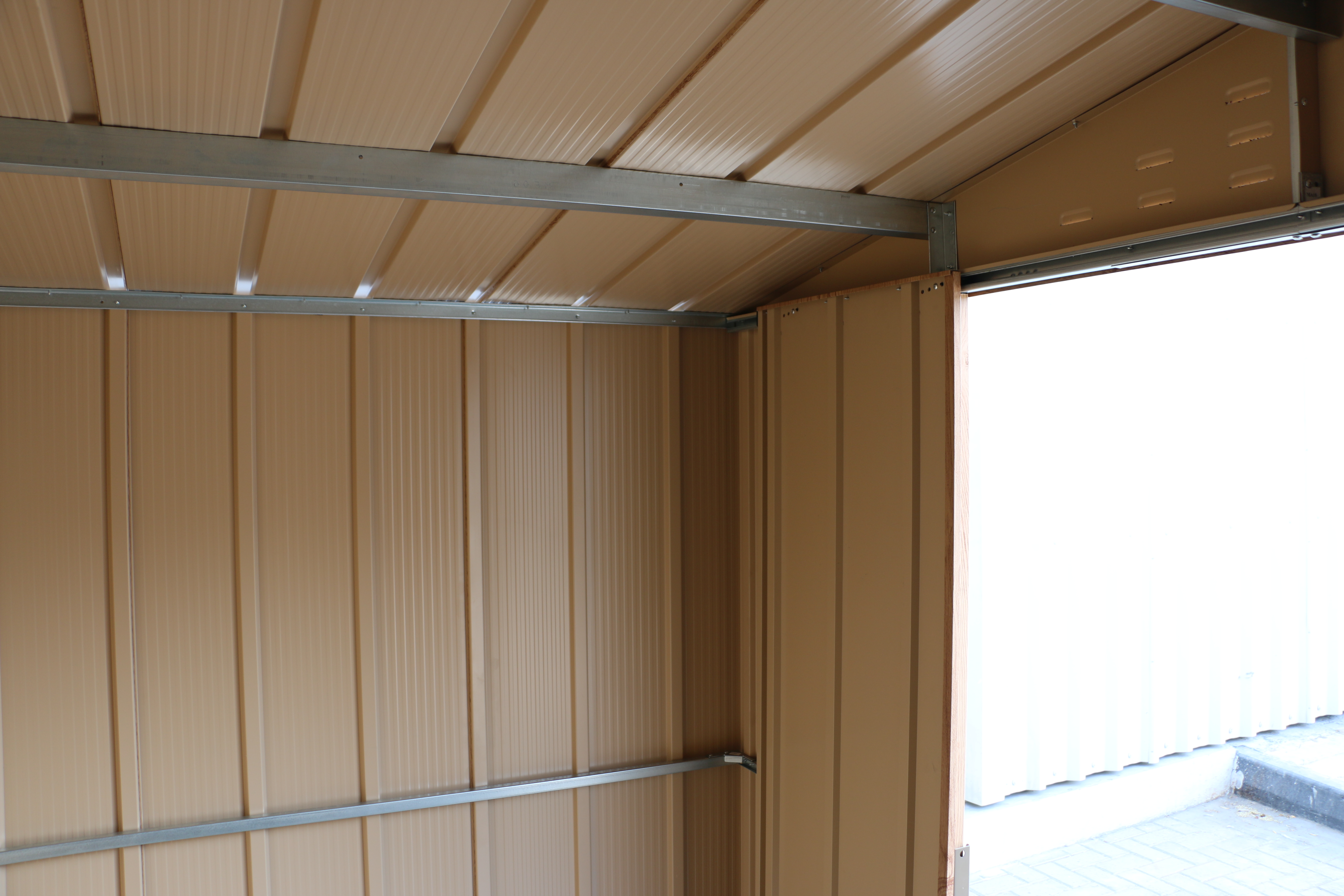 Voir la diapositive 6 : DURAMAX Abri de jardin métal - Imitation bois - 4,75m²
