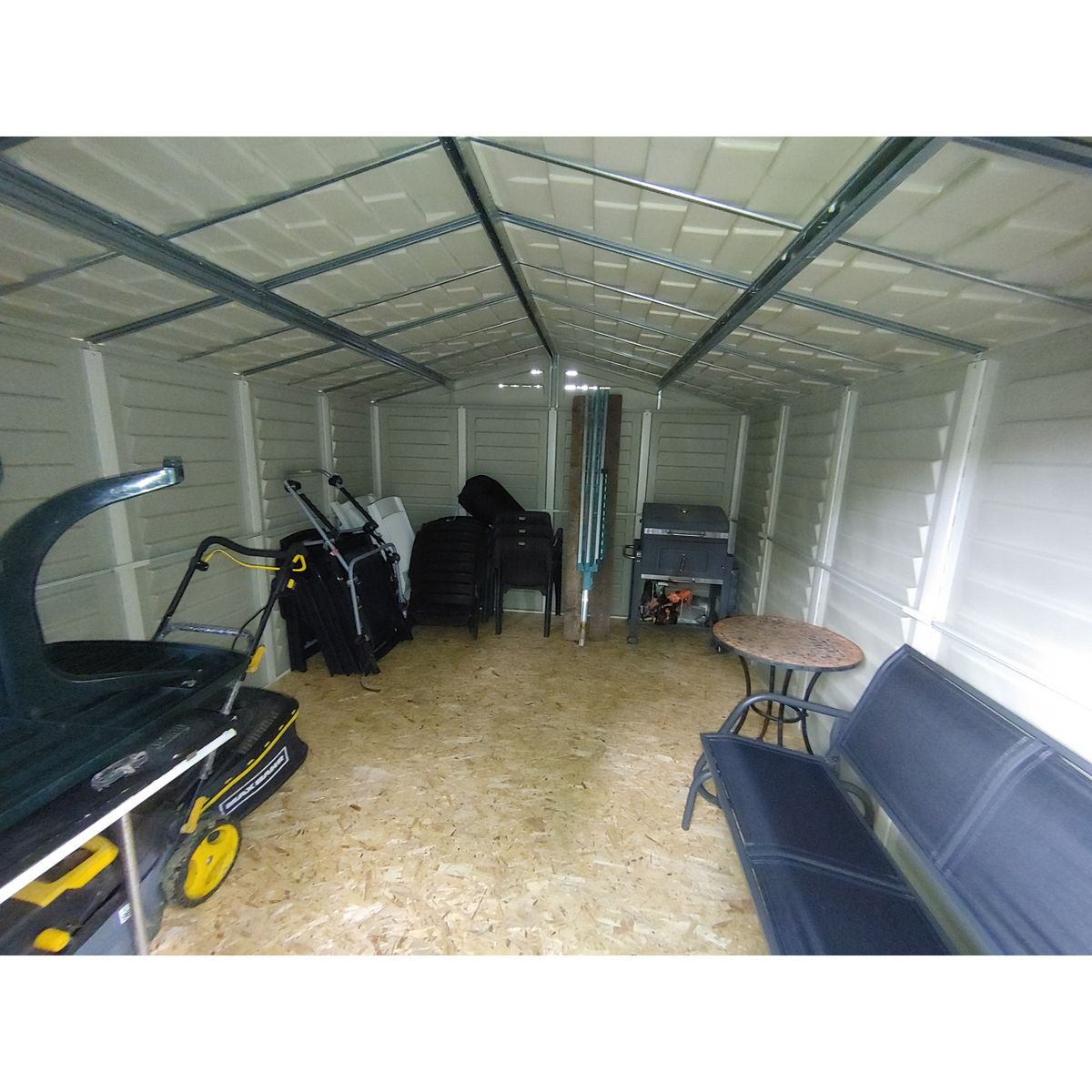 DURAMAX Abri de jardin PVC - 12,27m² - WOODSTYLE PREMIUM