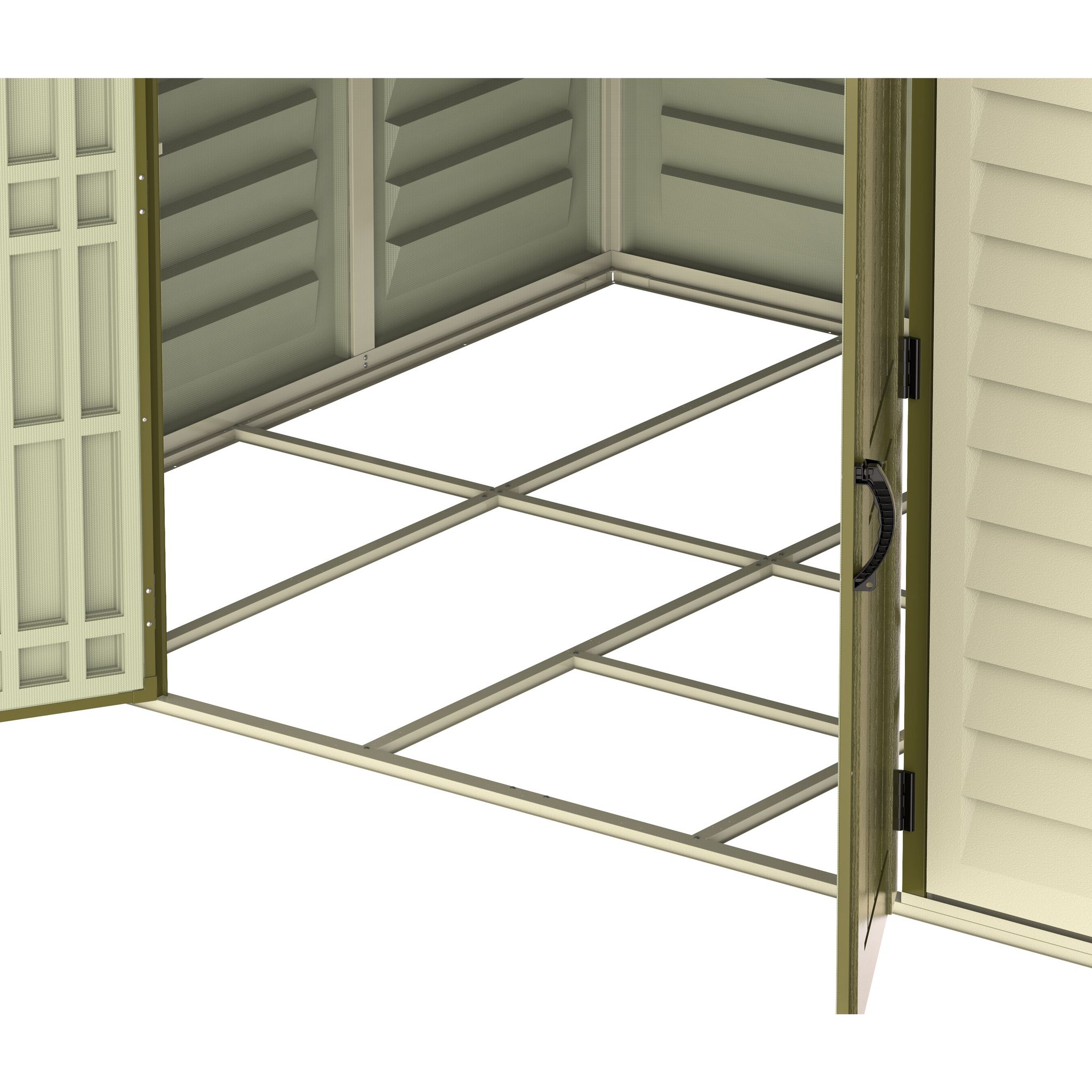 Voir la diapositive 4 : DURAMAX Abri de jardin PVC - 12,27m² - WOODSTYLE PREMIUM