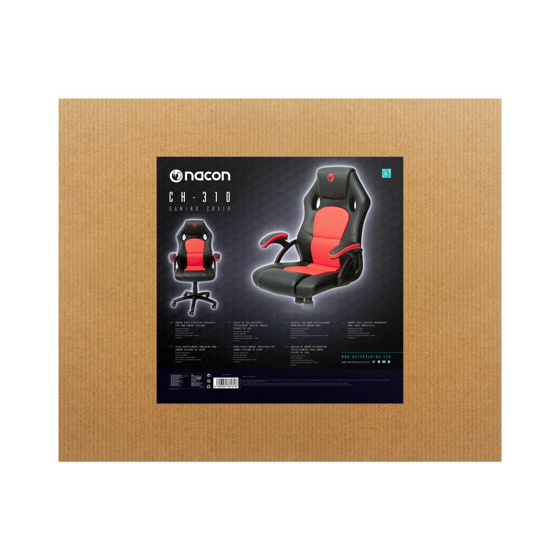 Voir la diapositive 3 : NACON Chaise Gaming Pcch 310 Rouge