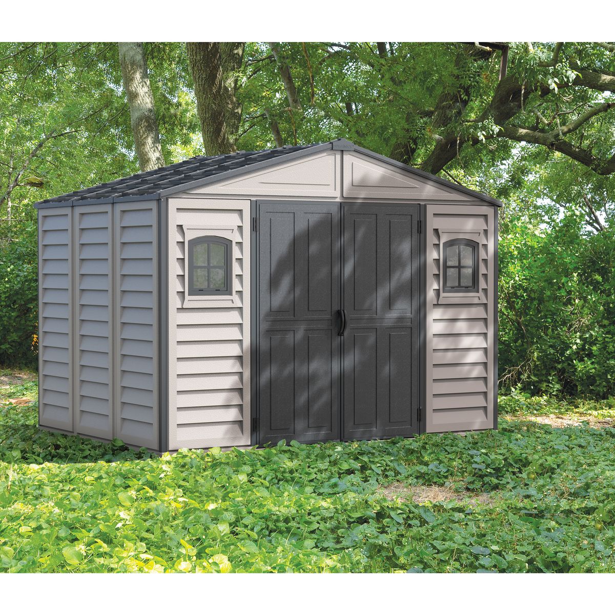 DURAMAX Abri de jardin PVC - 7,32m² - DARKGREY PREMIUM