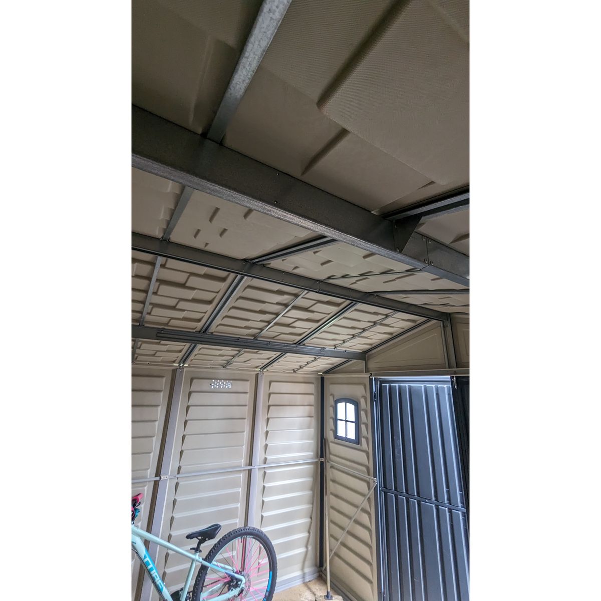 DURAMAX Abri de jardin PVC - 7,32m² - DARKGREY PREMIUM