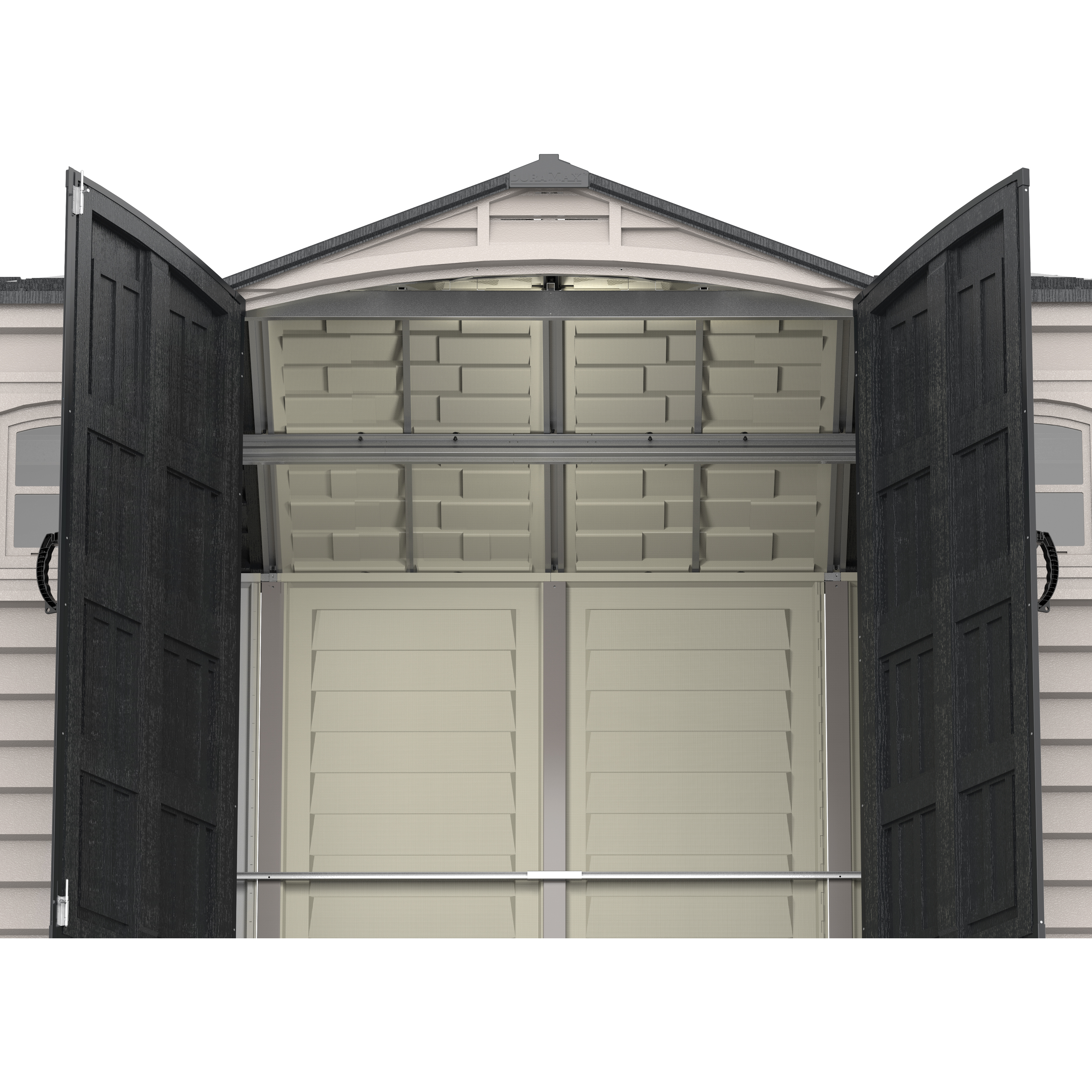 Voir la diapositive 3 : DURAMAX Abri de jardin PVC - 7,32m² - DARKGREY APEX