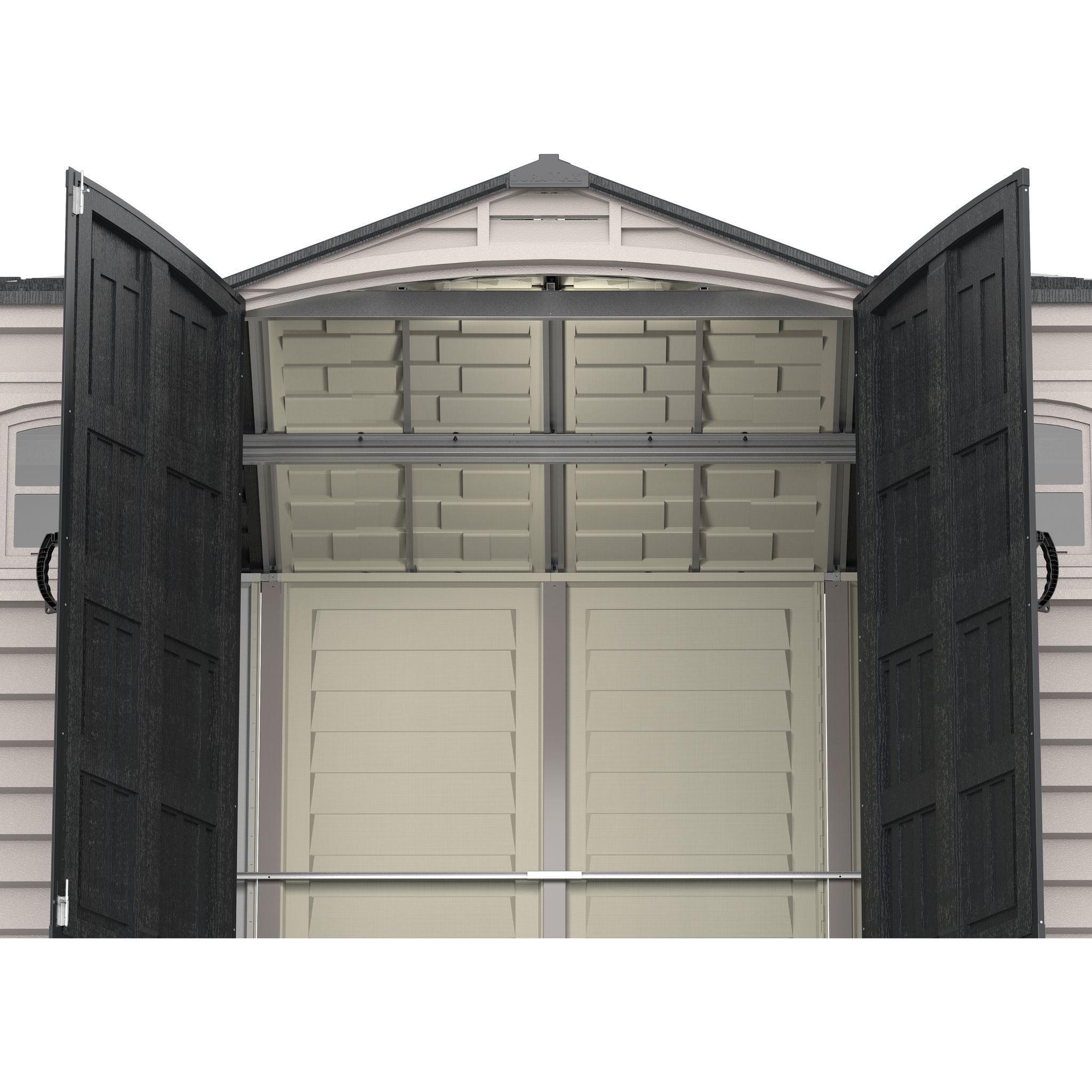 Voir la diapositive 3 : DURAMAX Abri de jardin PVC - 7,32m² - DARKGREY APEX