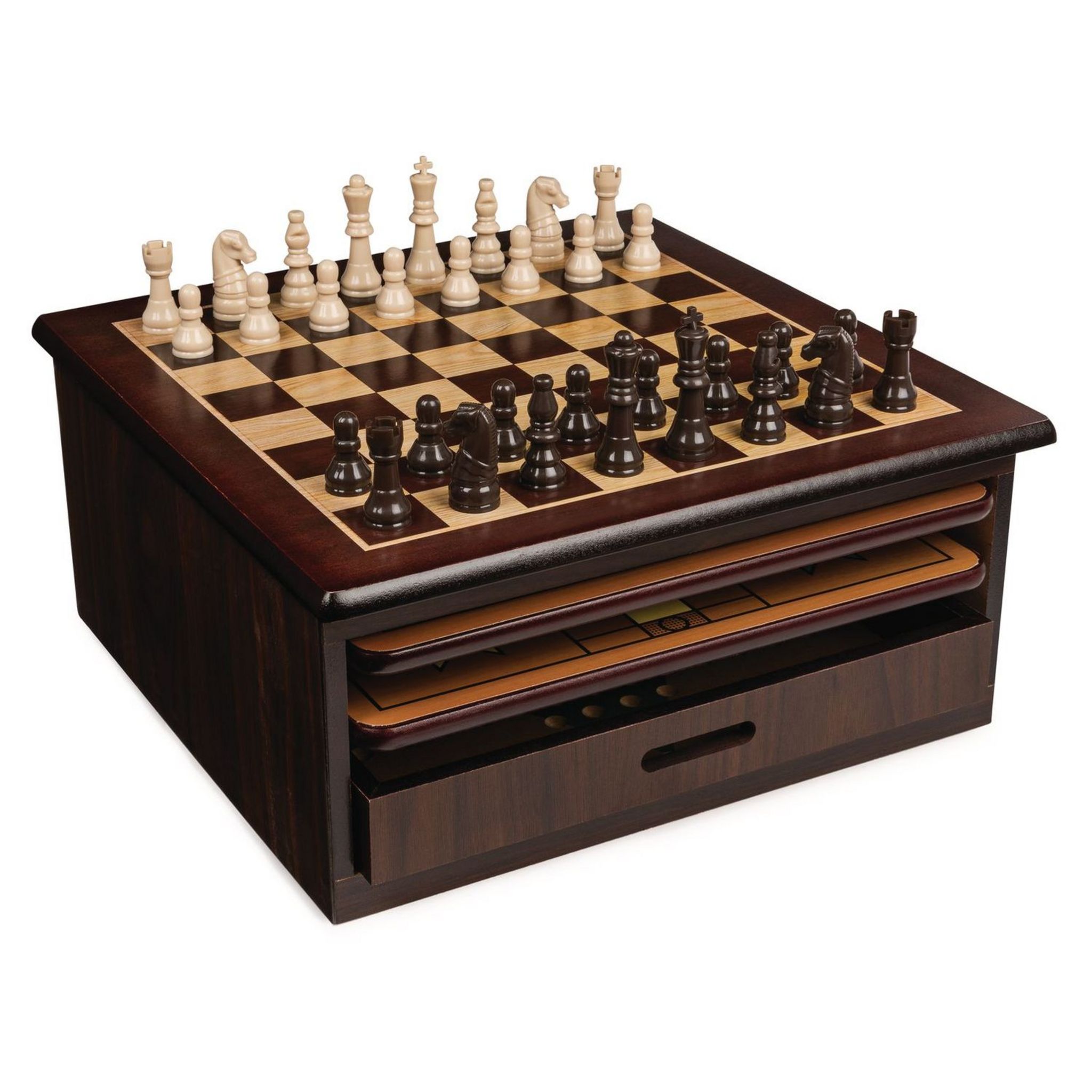 Voir la diapositive 6 : ONE TWO FUN Jeu 12 en 1 Coffret en bois