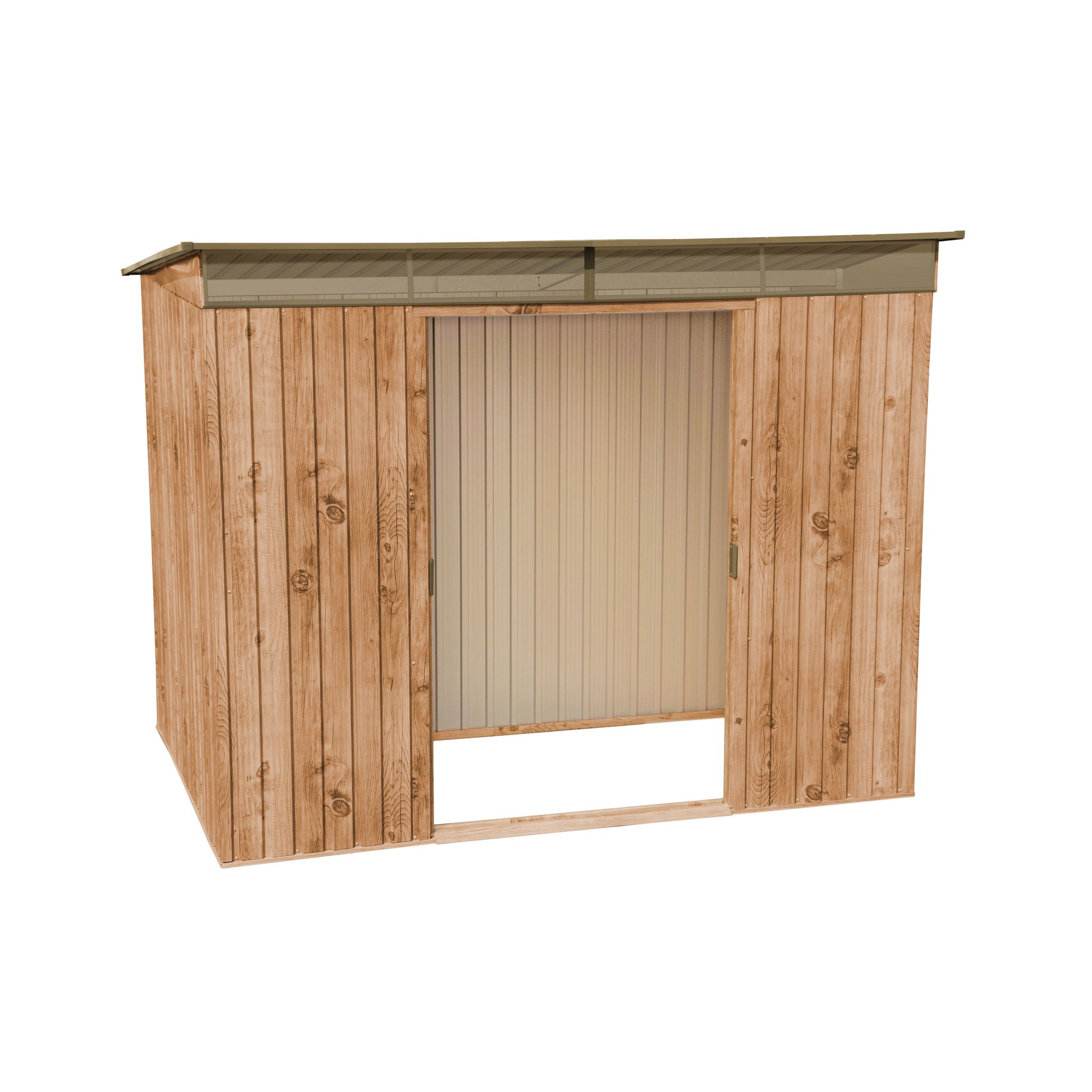 Voir la diapositive 2 : DURAMAX Abri de jardin métal - Imitation bois - 4,84m² - SKYLIGHT