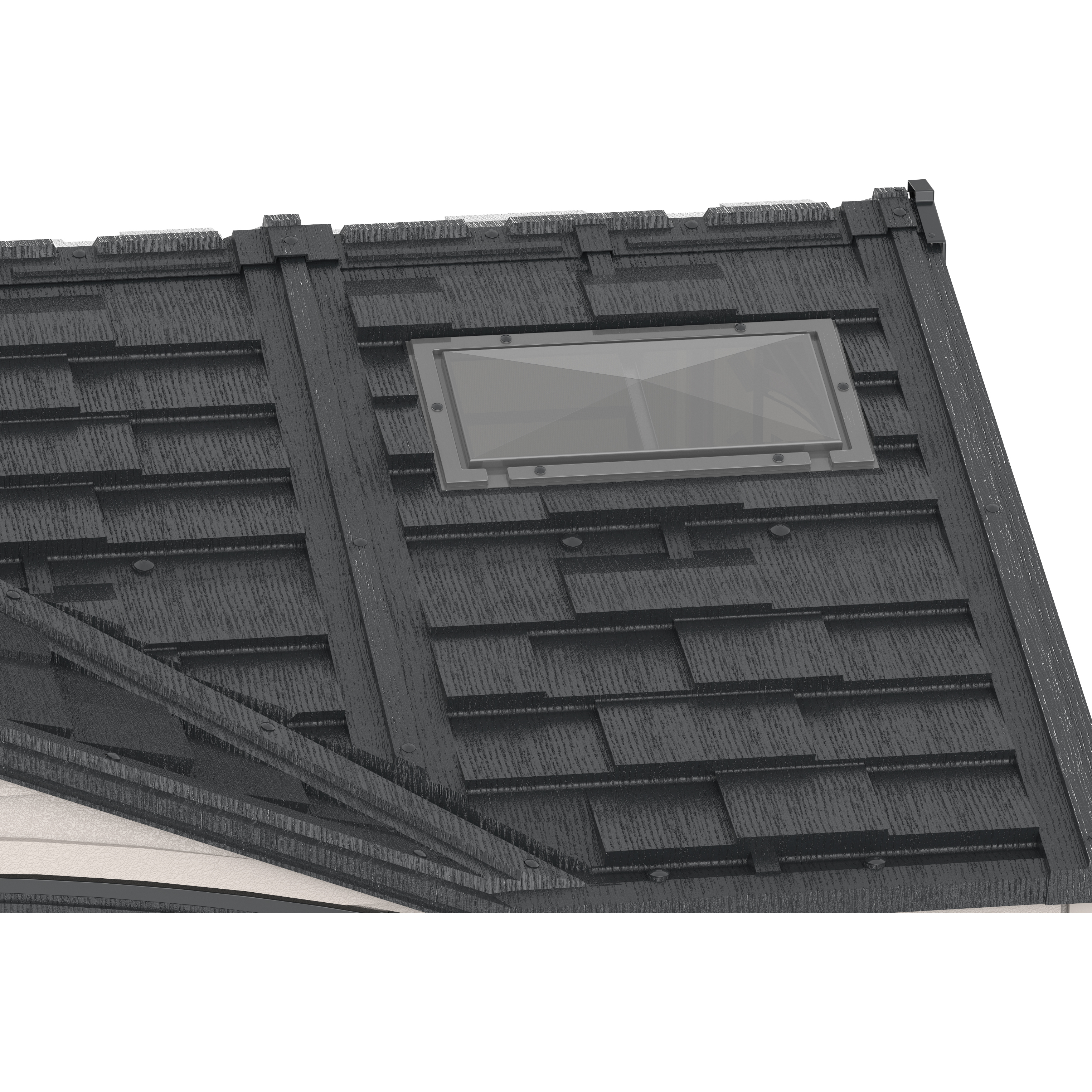 Voir la diapositive 5 : DURAMAX Abri de jardin PVC - 11,02m² - DARKGREY APEX