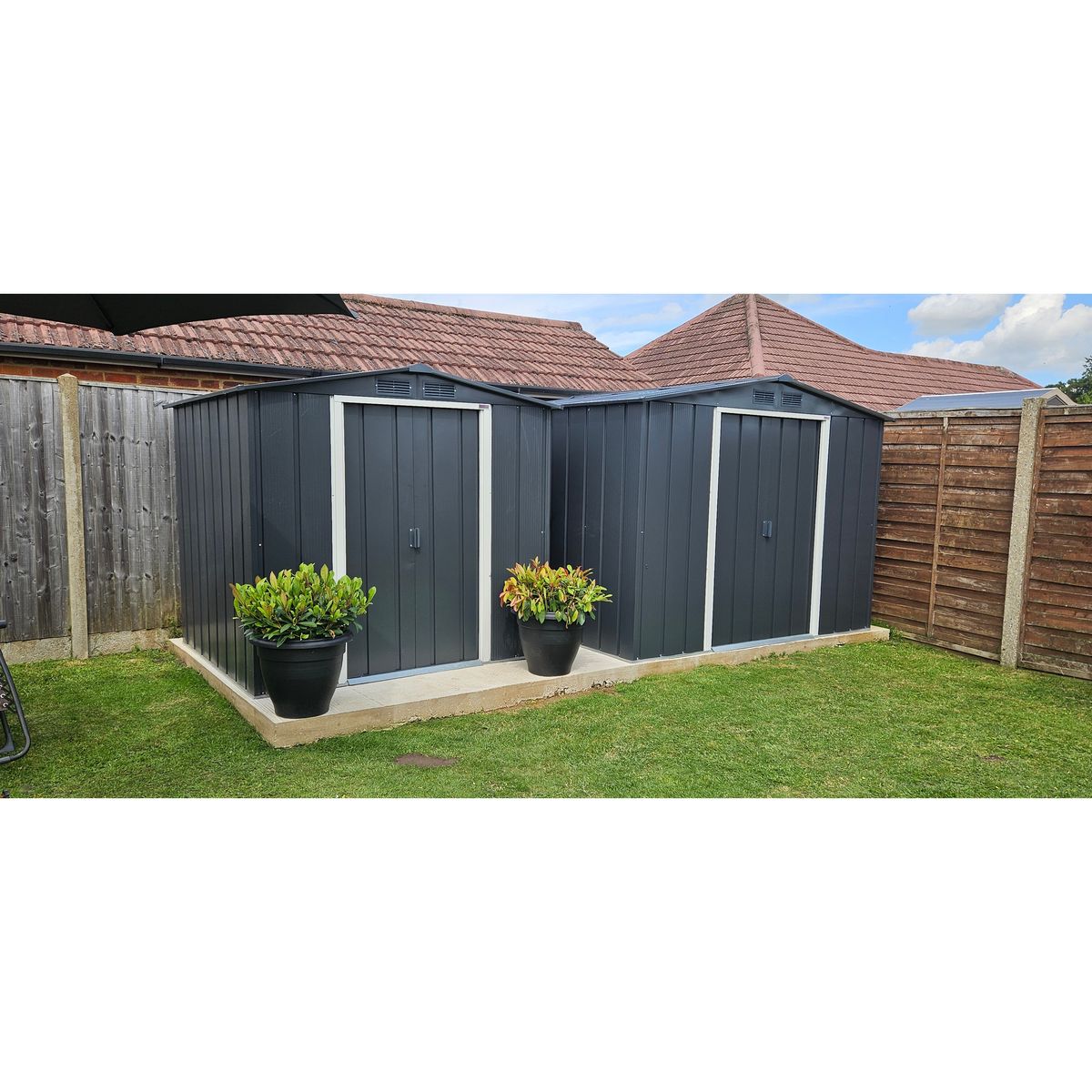 DURAMAX Abri de jardin métal - Anthracite - 4,2m²