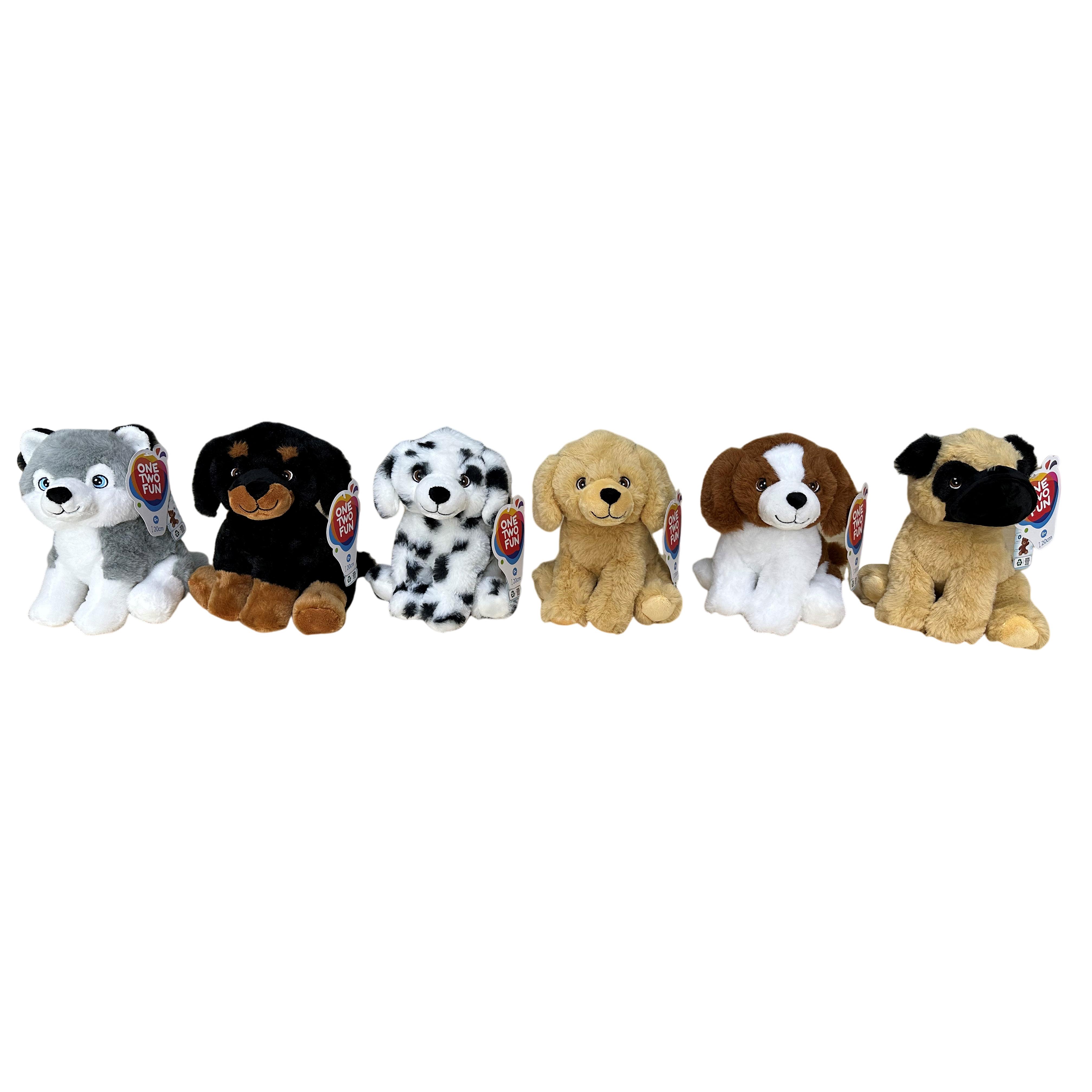 Voir la diapositive 2 : ONE TWO FUN Peluche chien 20 cm 100% recyclé
