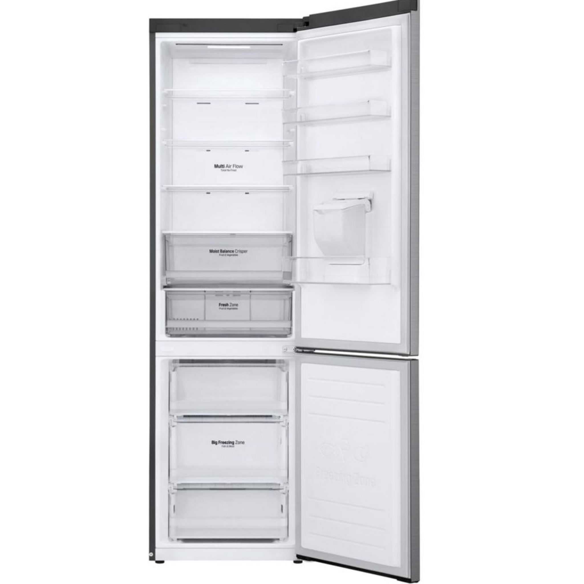 Voir la diapositive 4 : LG Réfrigérateur combiné GBF62PZHEN, 383 L, Froid ventilé No frost