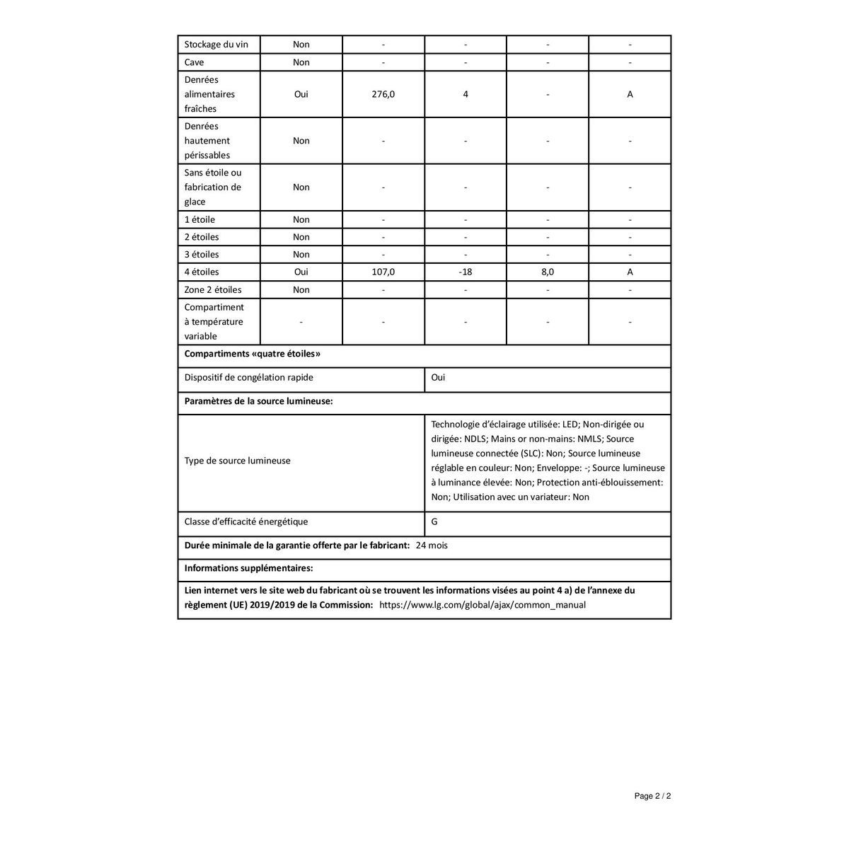LG Réfrigérateur combiné GBF62PZHEN, 383 L, Froid ventilé No frost