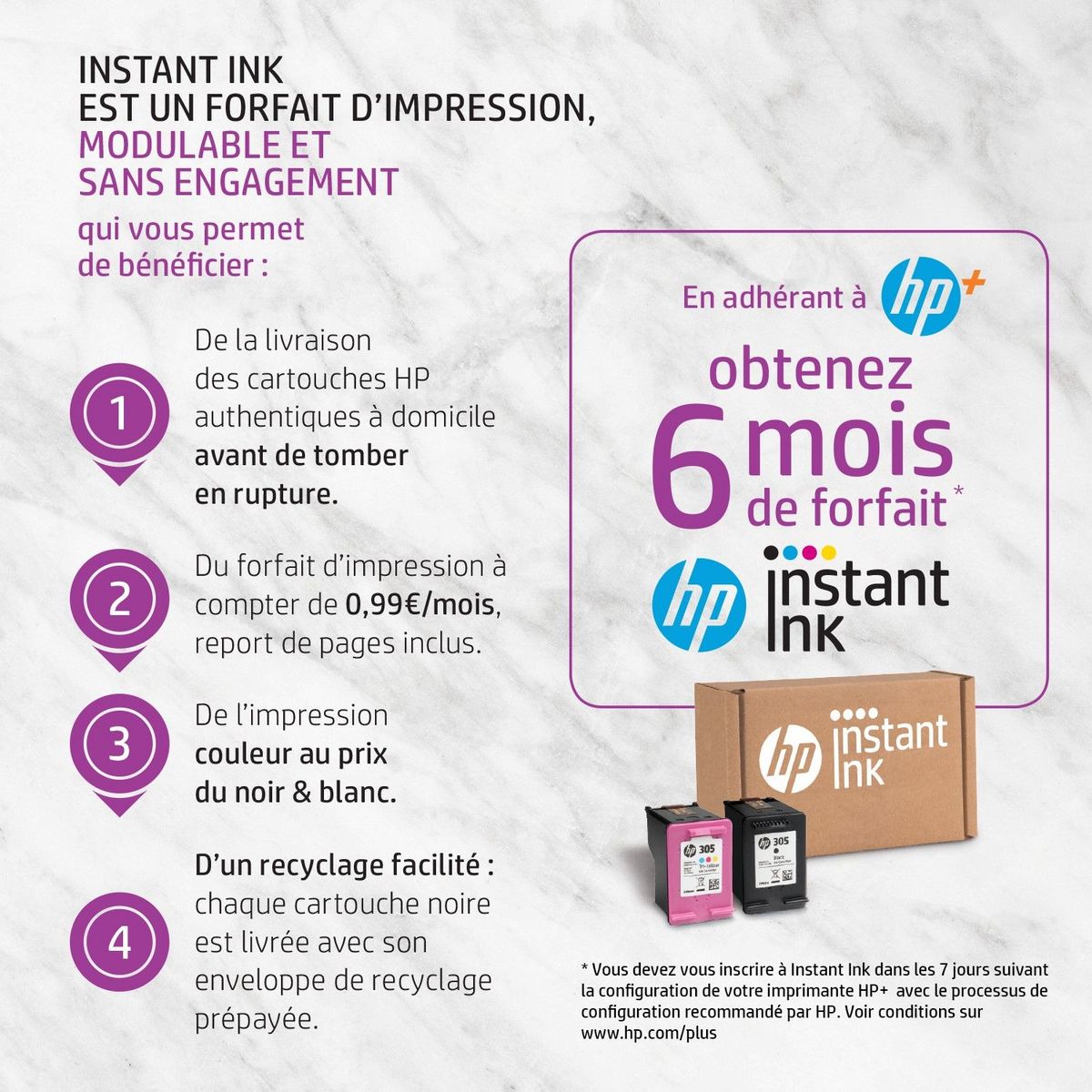 HP DeskJet 2721e Imprimante tout-en-un Jet d'encre couleur - 6 mois d' Instant ink inclus avec HP+