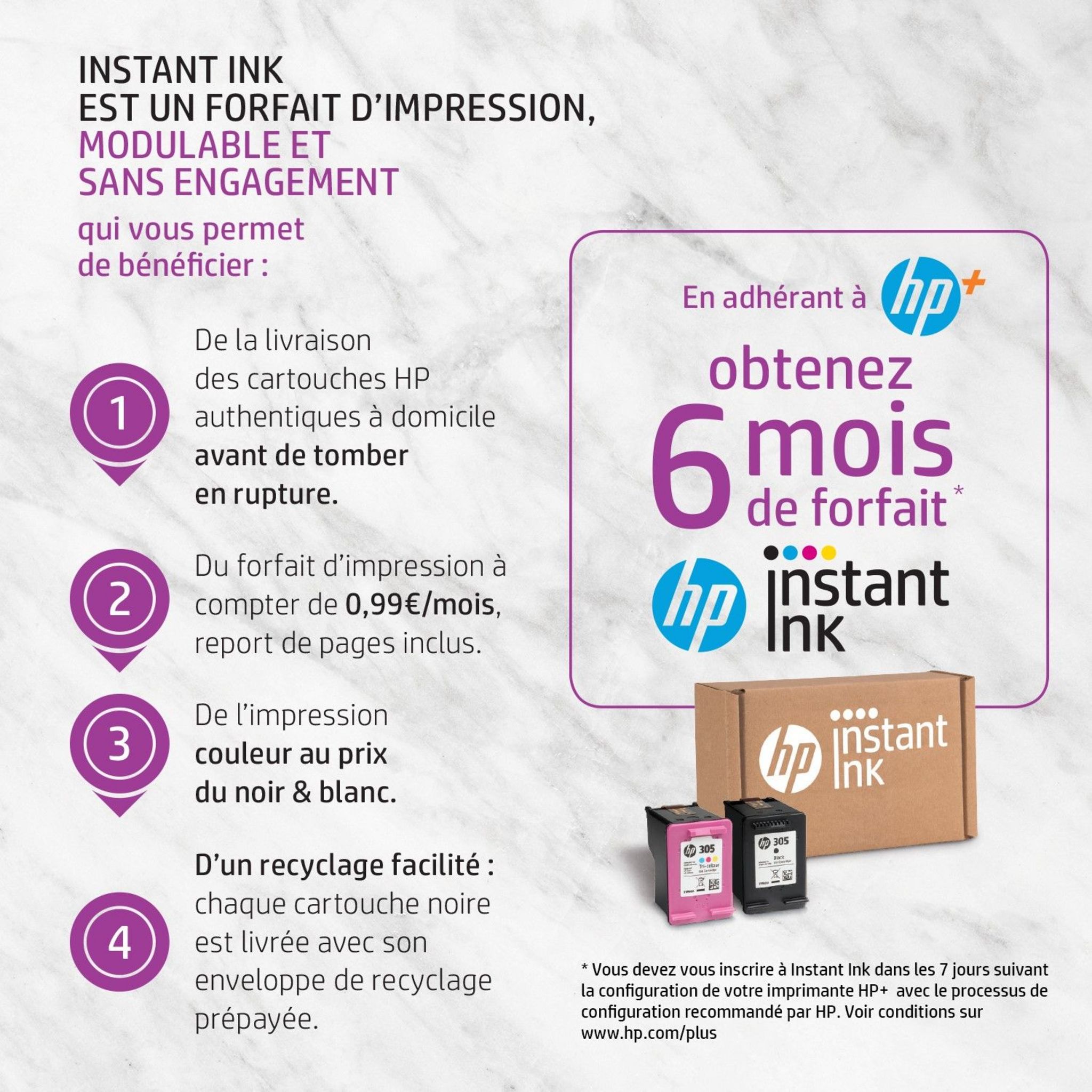 Voir la diapositive 2 : HP DeskJet 2721e Imprimante tout-en-un Jet d'encre couleur - 6 mois d' Instant ink inclus avec HP+