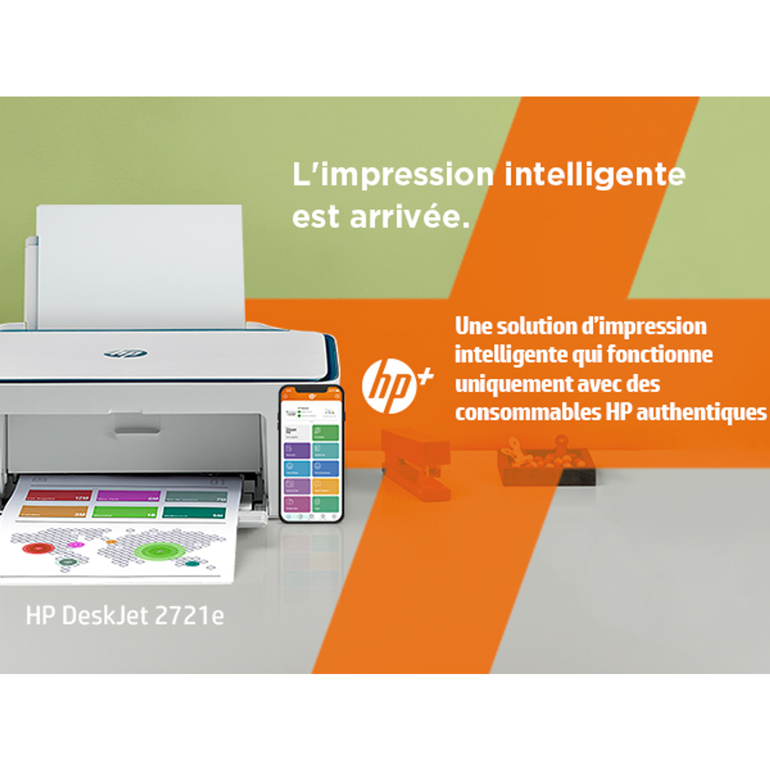 Voir la diapositive 13 : HP DeskJet 2721e Imprimante tout-en-un Jet d'encre couleur - 6 mois d' Instant ink inclus avec HP+