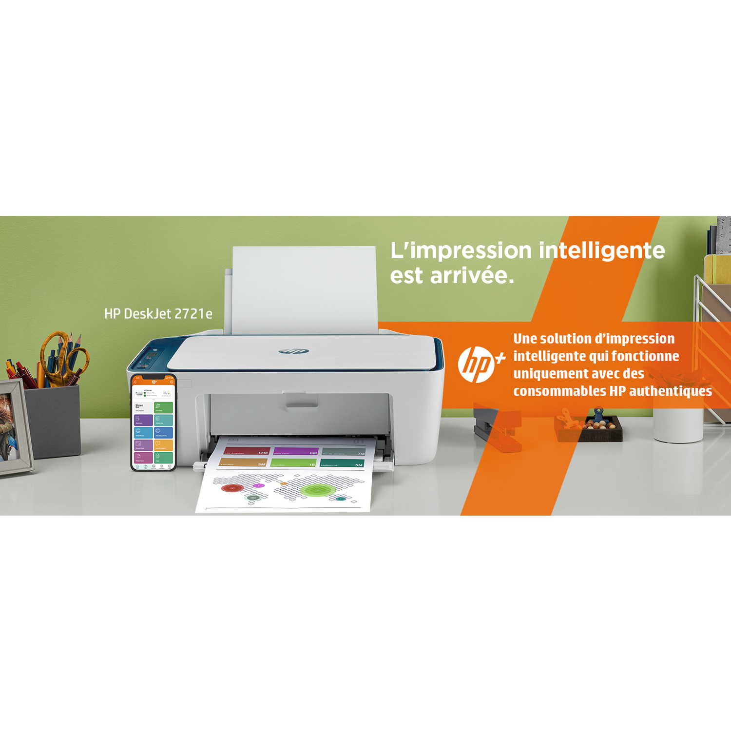 Voir la diapositive 10 : HP DeskJet 2721e Imprimante tout-en-un Jet d'encre couleur - 6 mois d' Instant ink inclus avec HP+