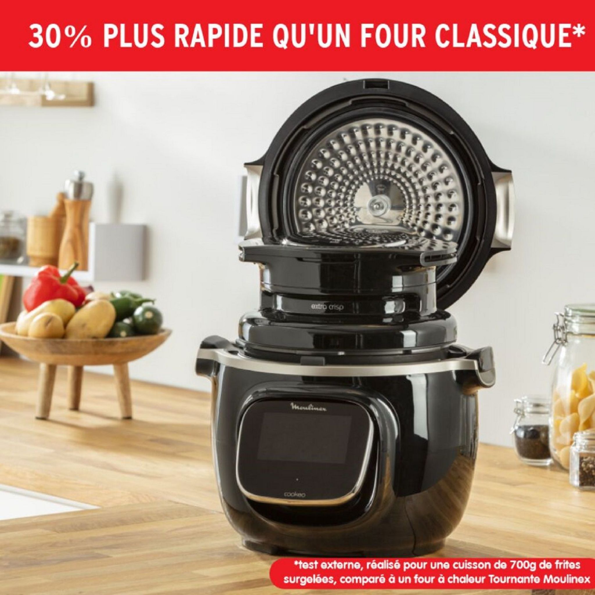 Voir la diapositive 5 : MOULINEX Couvercle Cookeo Extra Crisp EZ150800 - Noir