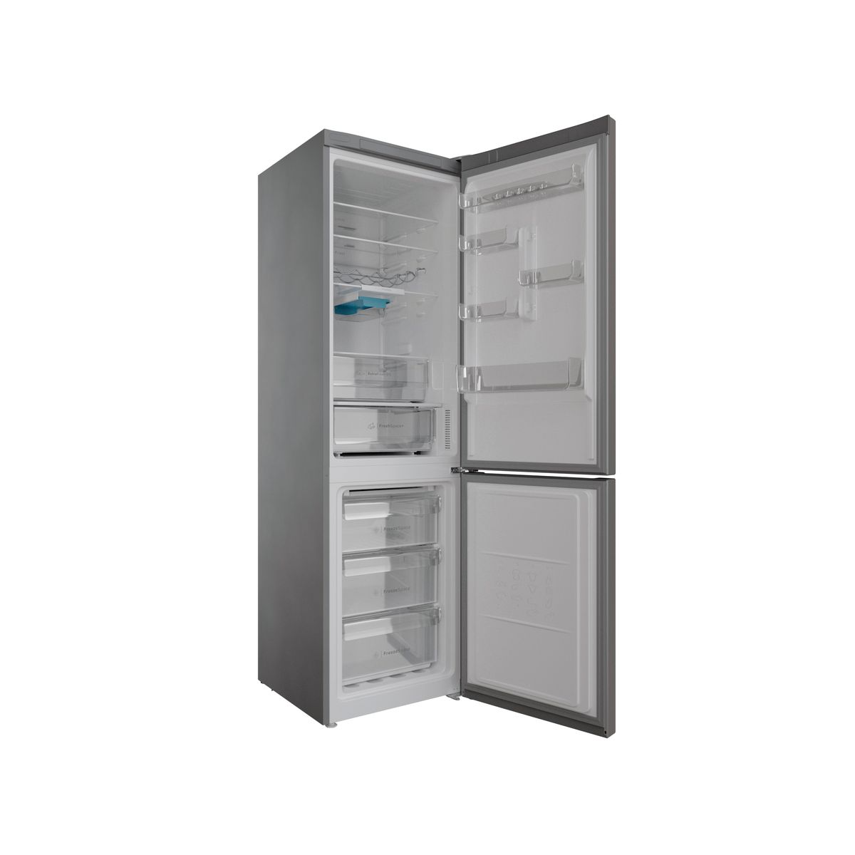 Voir la diapositive 3 : INDESIT Réfrigérateur combiné INFC9T032X, 367 L, Froid ventilé No frost