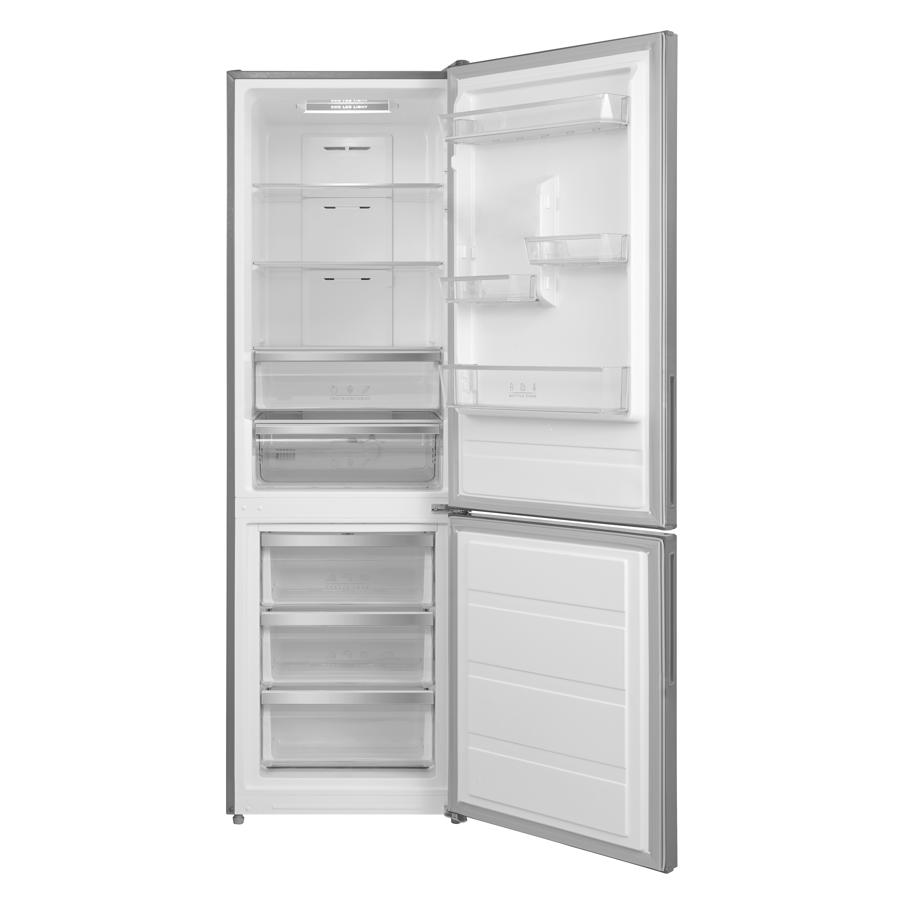 Voir la diapositive 2 : QILIVE Réfrigérateur combiné Q.6916, 309 L, Froid ventilé No frost, E