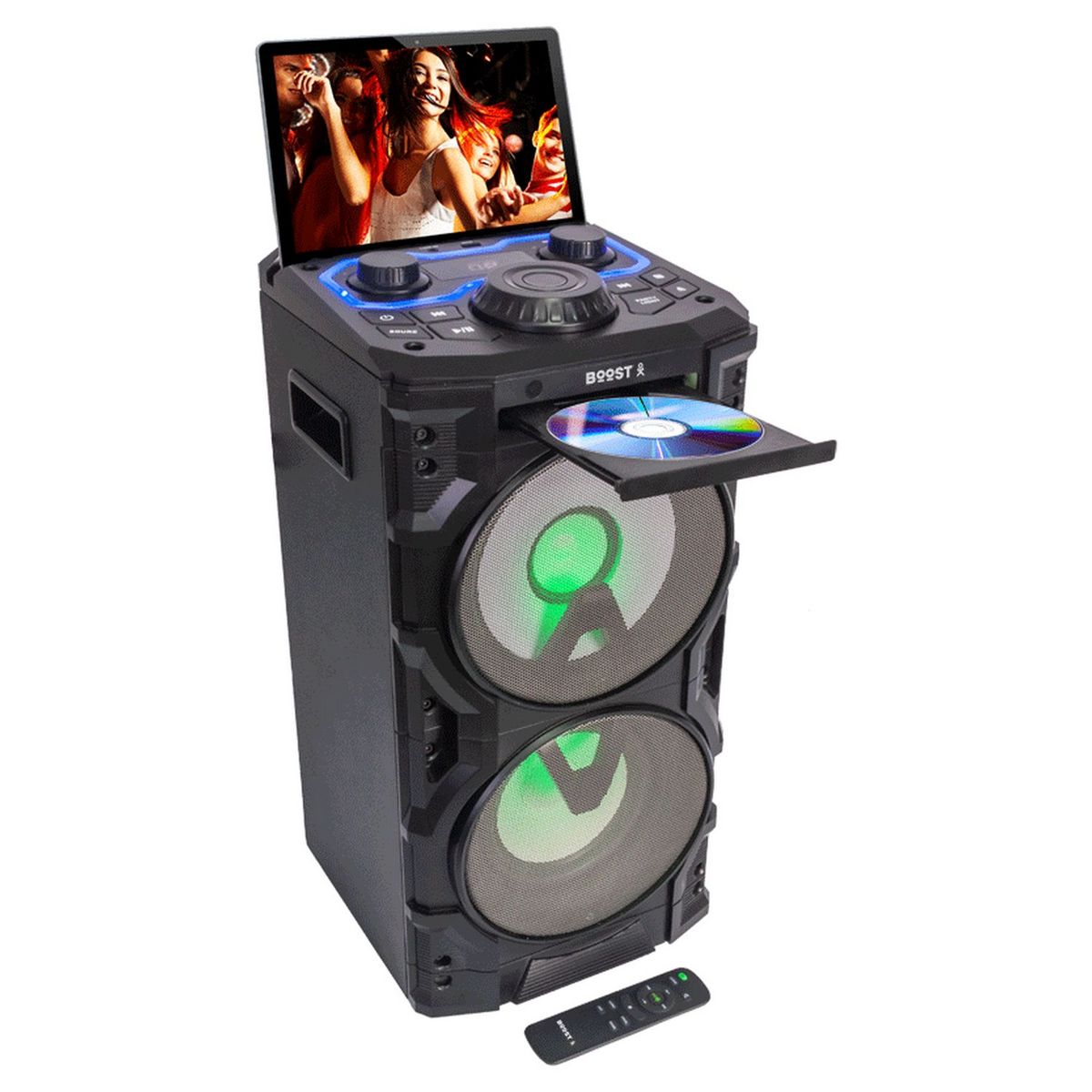 BOOST Enceinte active 2 voies Bluetooth Powersound300CD-SD - Noir