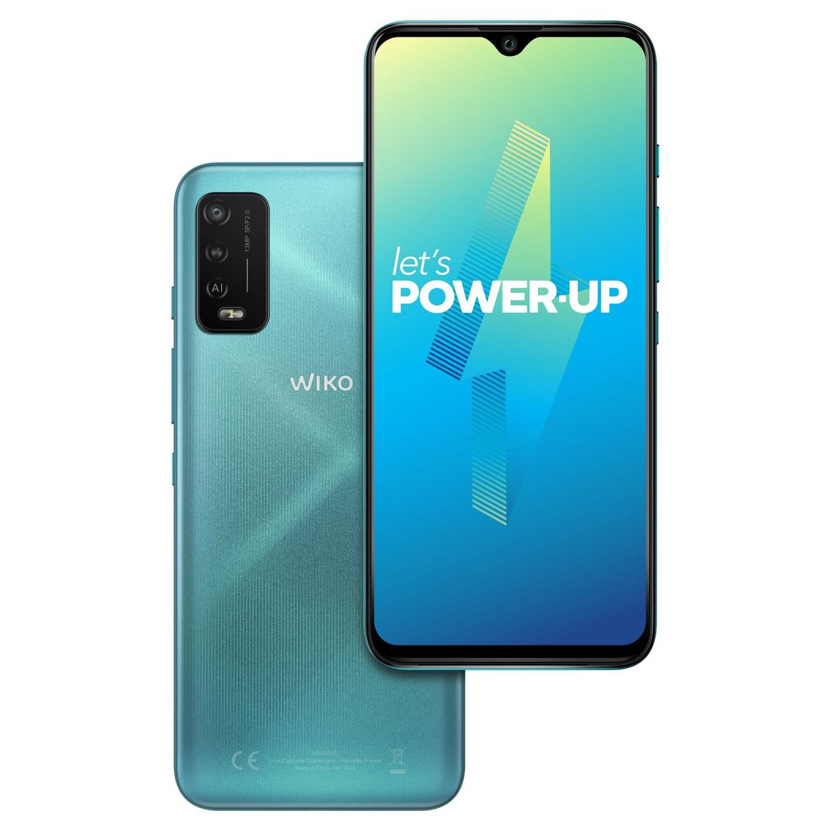 WIKO Smartphone Power U10  4G  32 Go  6.82 pouces  Turquoise  Double Nano Sim
