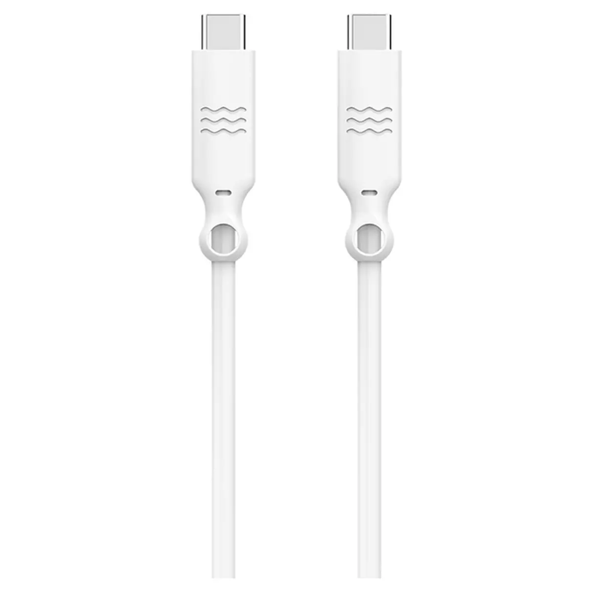 JUST GREEN Câble de charge USB C vers USB C - 3A - 1.2 m - Blanc