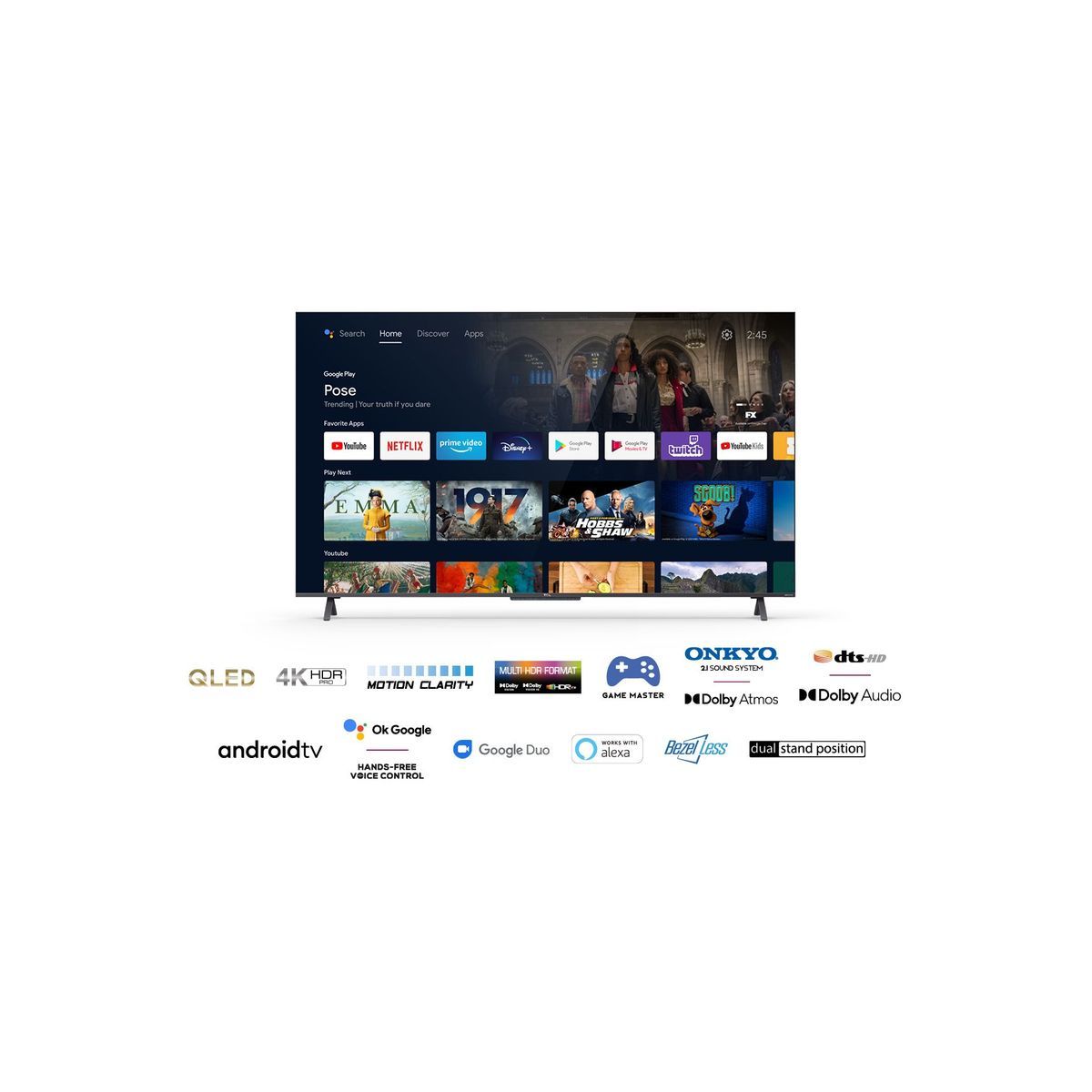 TCL 65C725 TV QLED 4K ULTRA HD 164 cm Android TV