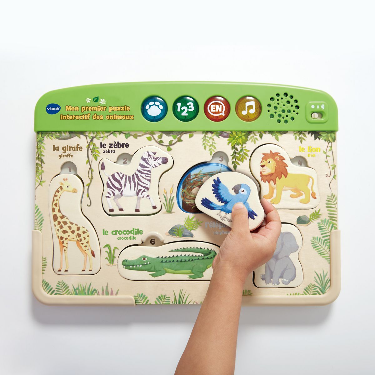 VTECH Mon 1er puzzle interactif des animaux en bois